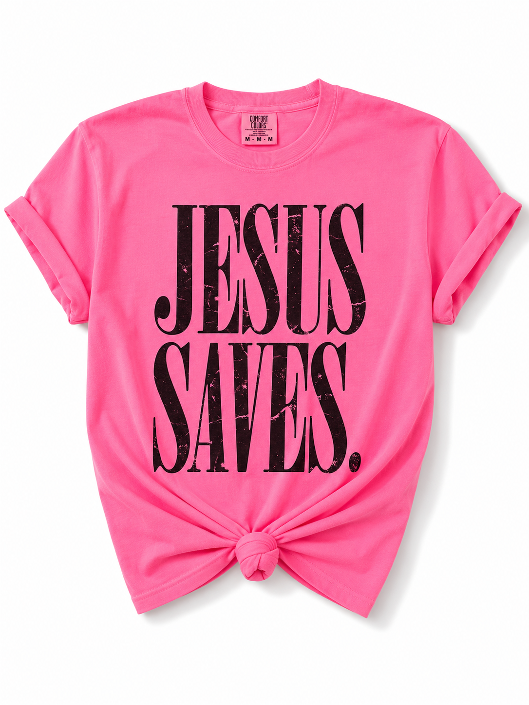 Plus/Reg Short Sleeve Jesus Saves Graphic Tee