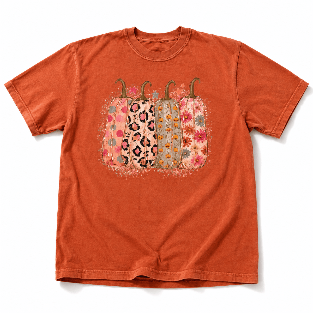 Plus/Reg Short Sleeve Pumpkin Patch Vintage Wash Halloween Graphic Tee - Freckled Poppy