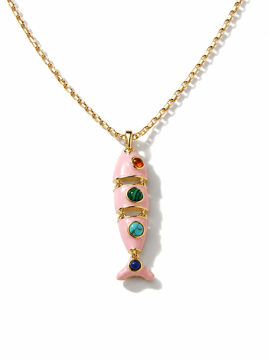 Gemelli Pisces Pink Fish Necklace - Freckled Poppy