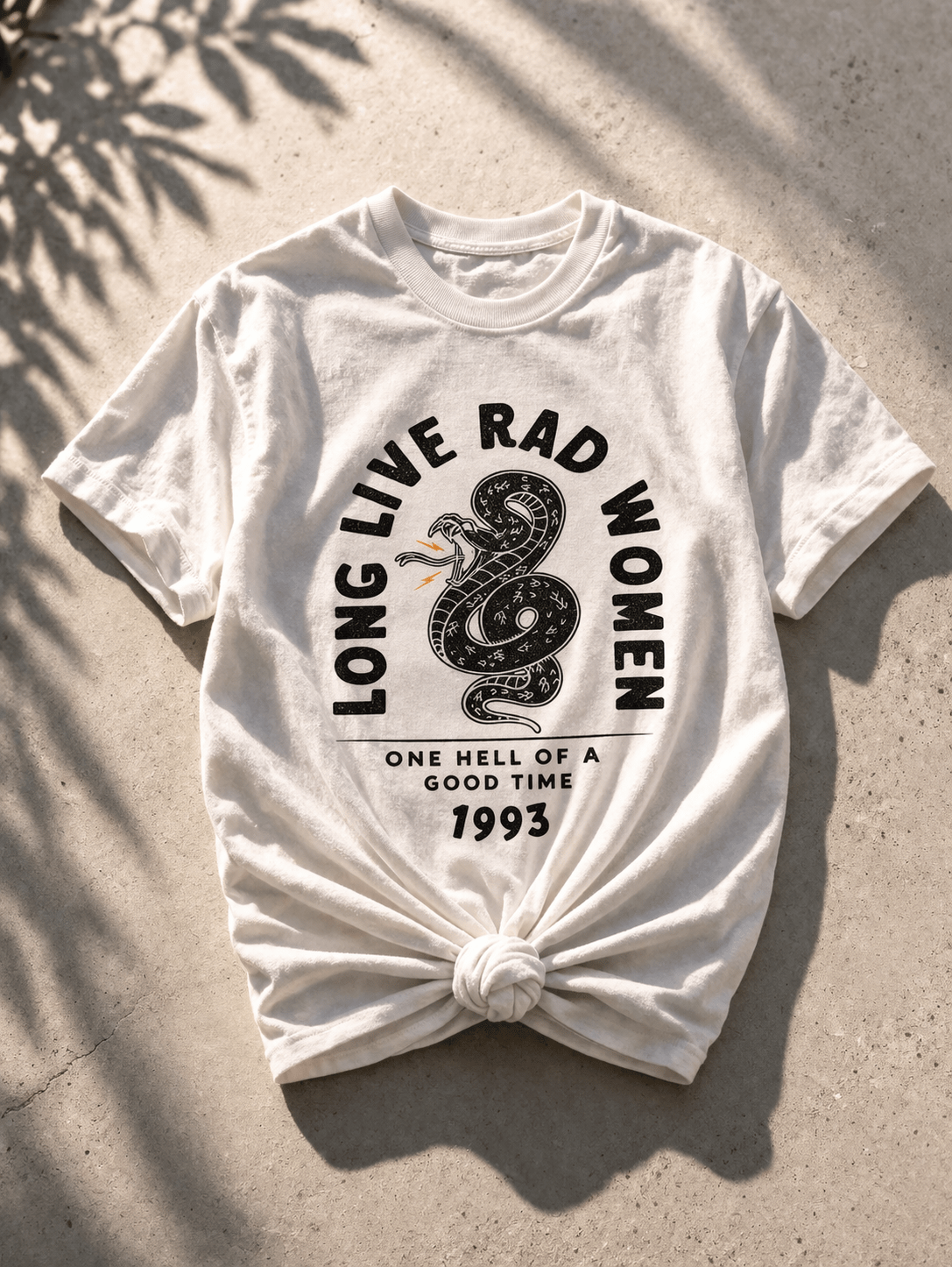 Plus/Reg Short Sleeve Long Live Rad Women Graphic Tee - Freckled Poppy