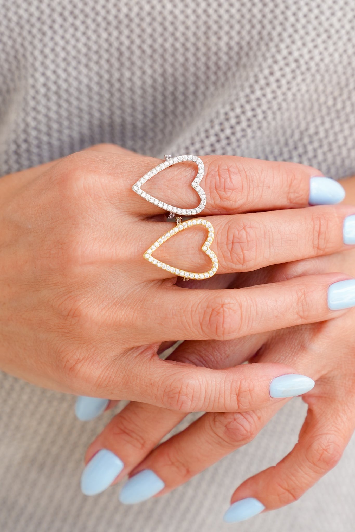 Restock! Love Poppy CZ Open Heart Ring