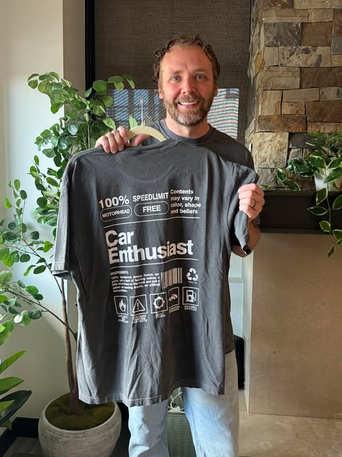 Plus/Reg Short Sleeve "Car Enthusiast" Graphic Tee