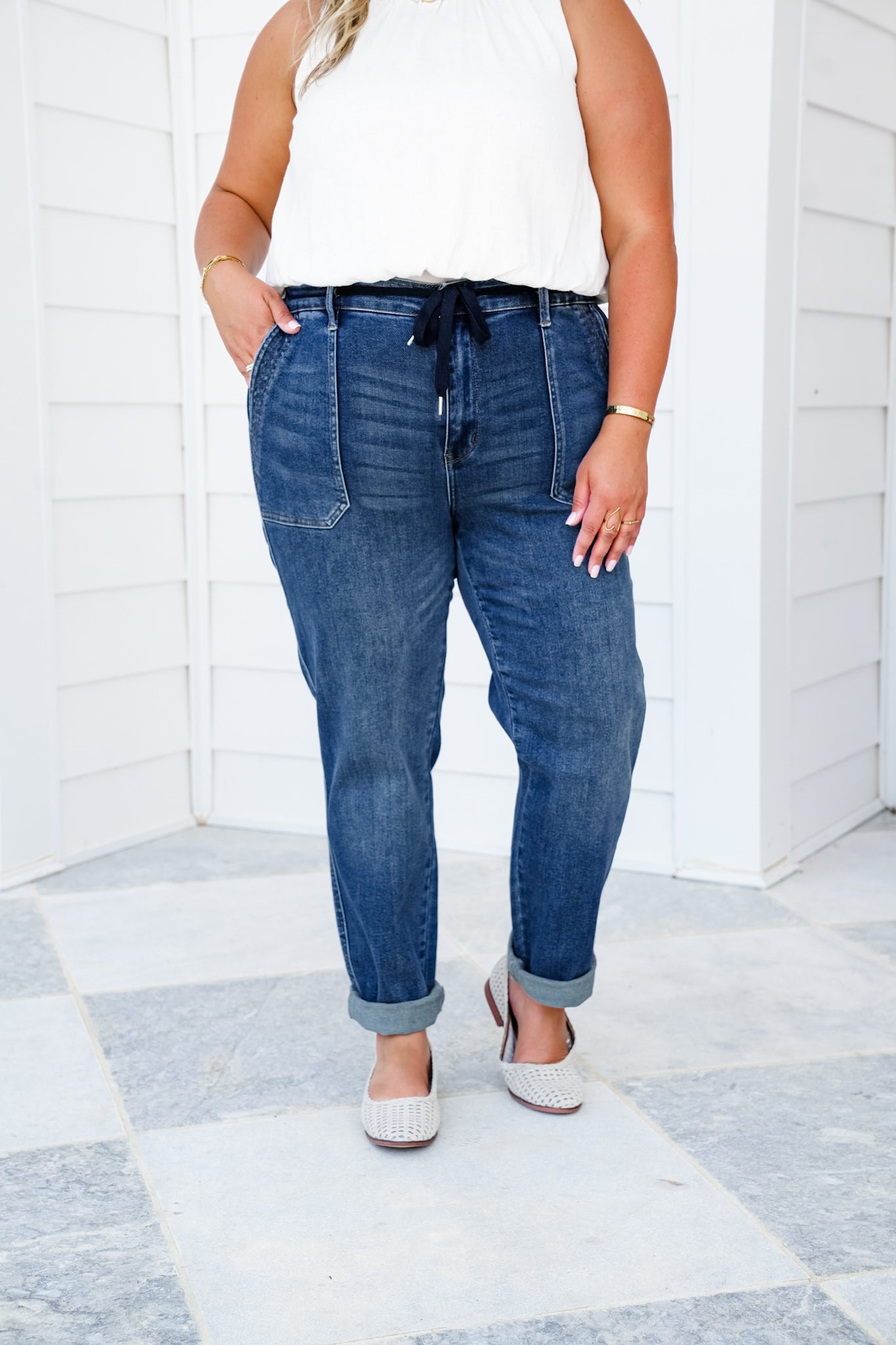 Judy Blue High Rise Dark Vintage Wash Joggers