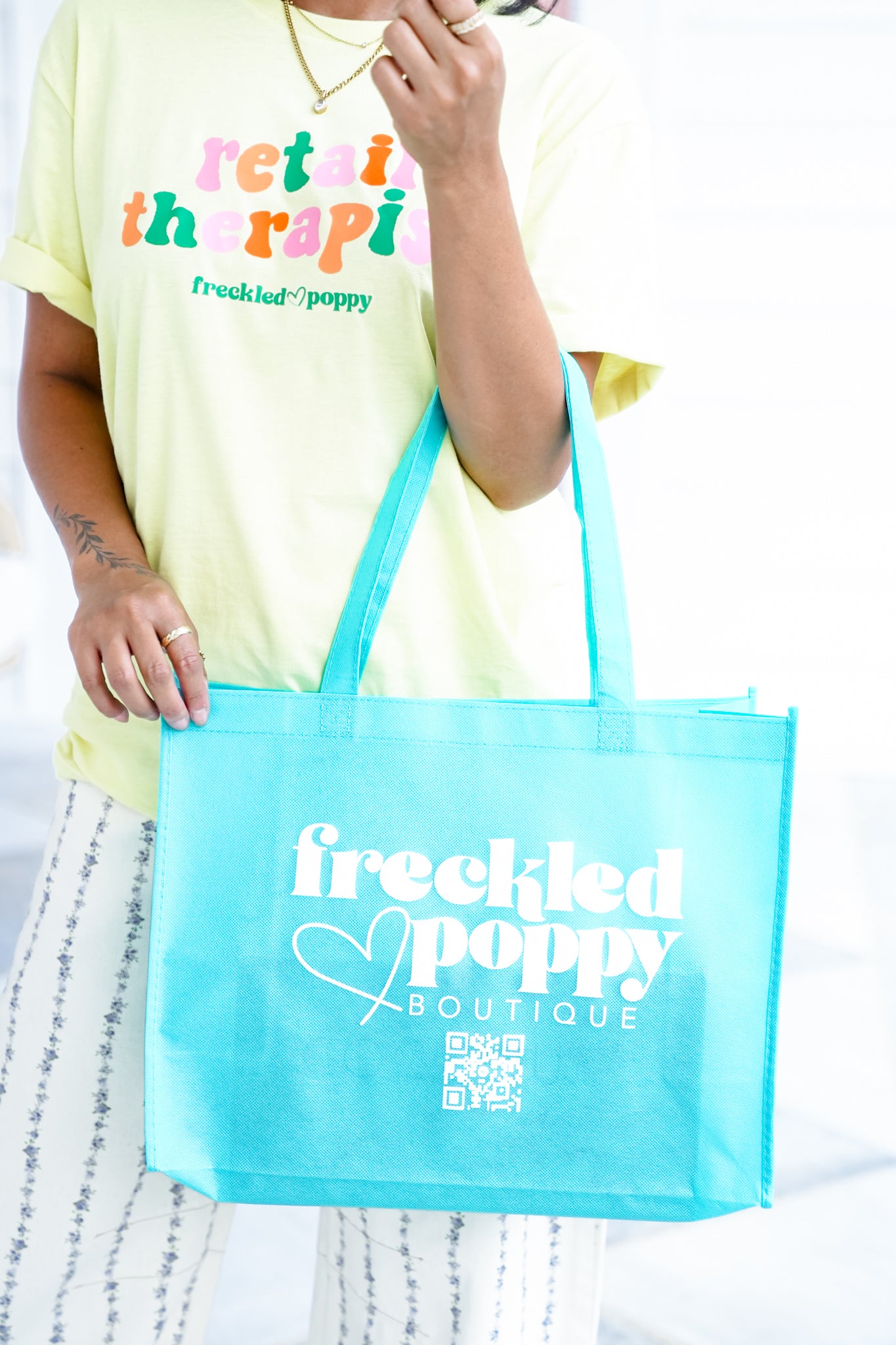 Freckled Poppy Mystery Non Woven Tote Bag