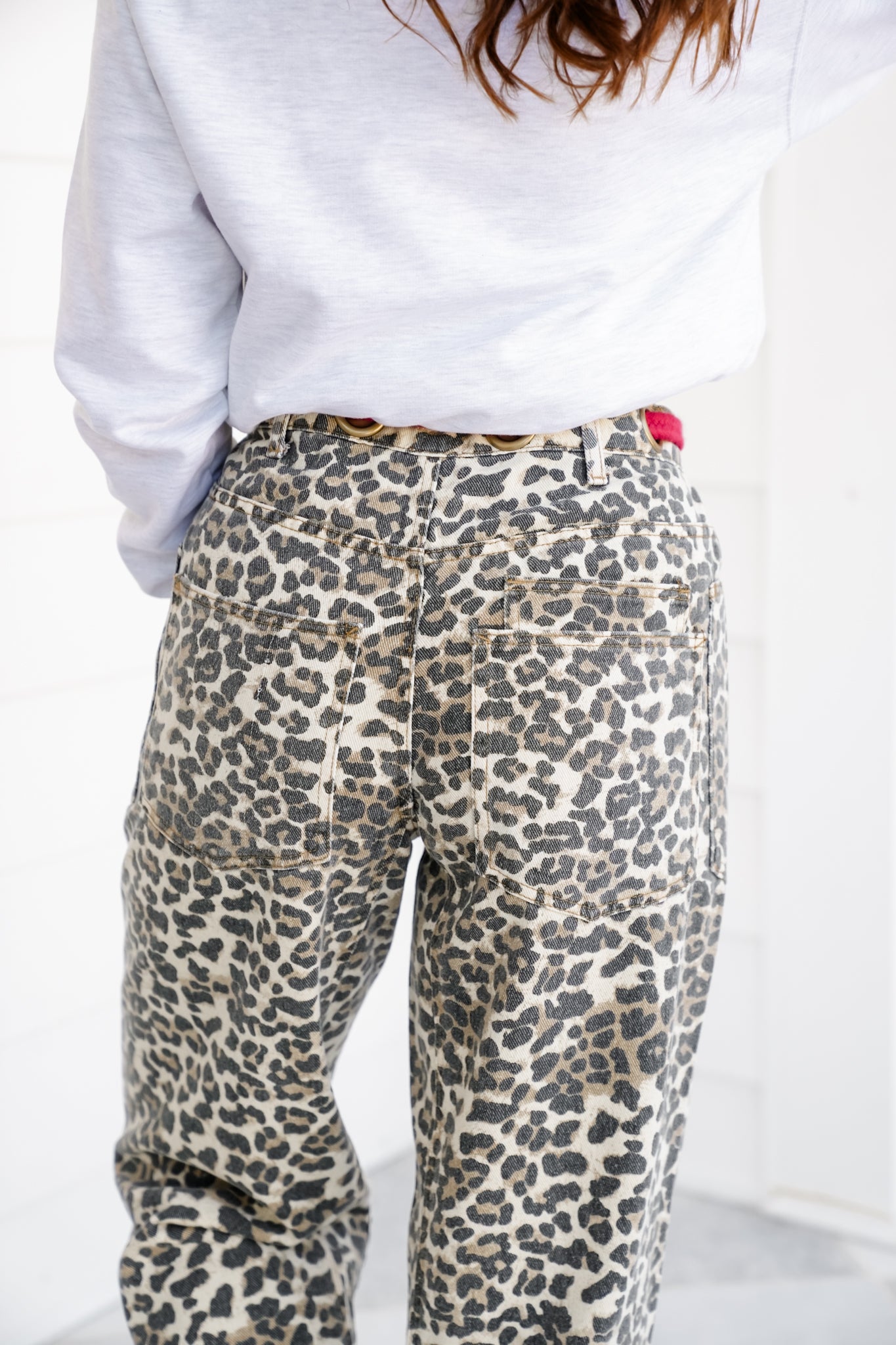 Restock! Leopard Print Pants with Braided Waist Belt
