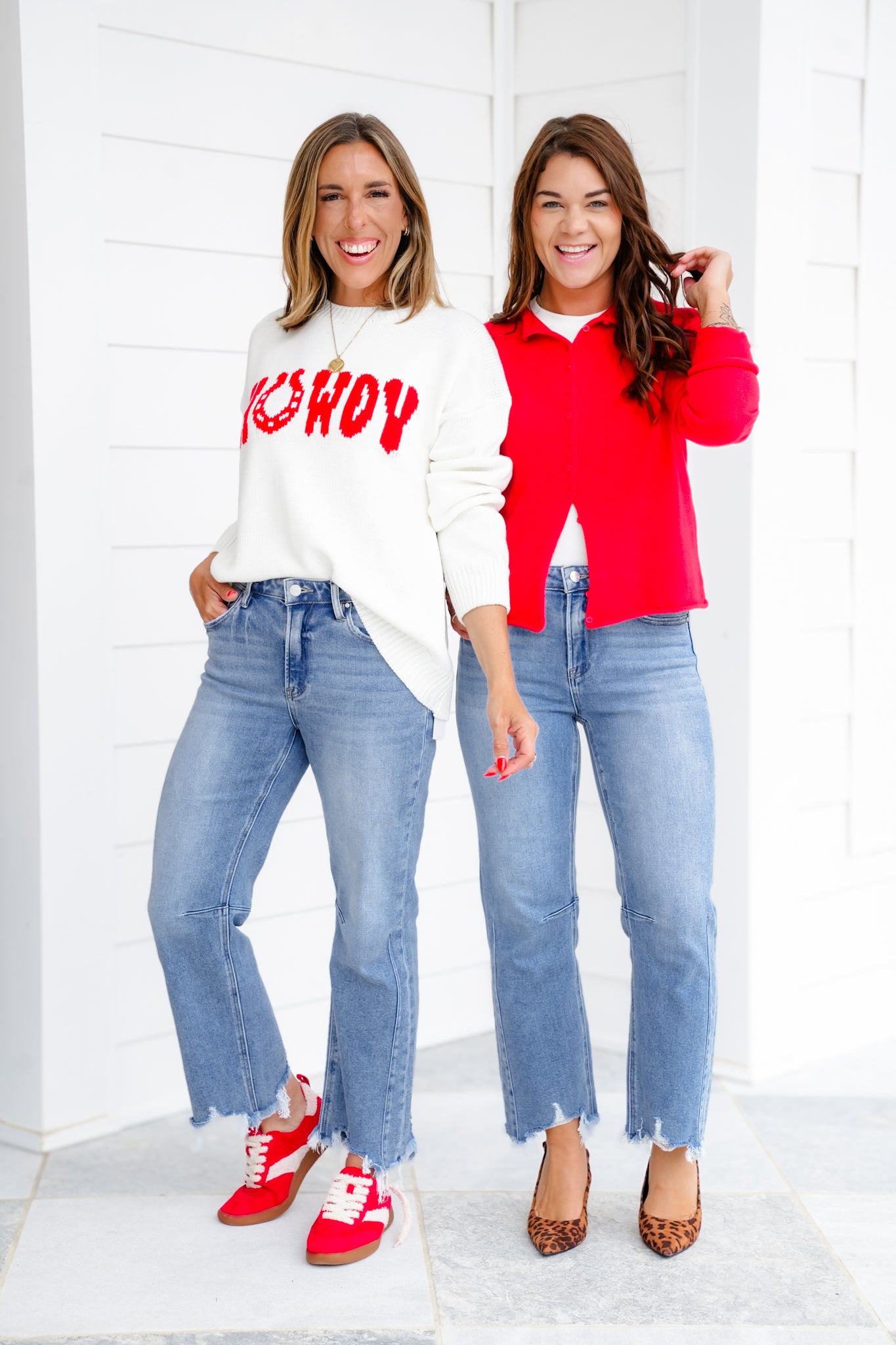 Risen High Rise Medium Wash Crop Straight Leg Jeans with Step Hem
