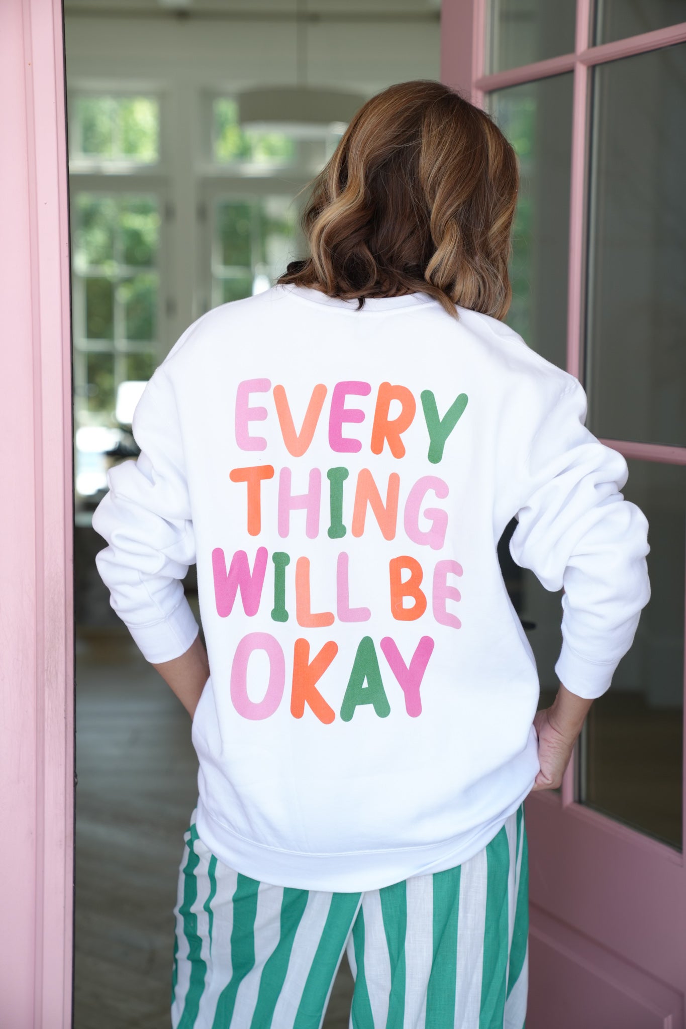 Plus/Reg Long Sleeve "Every Thing Will Be Okay" Graphic Sweatshirt