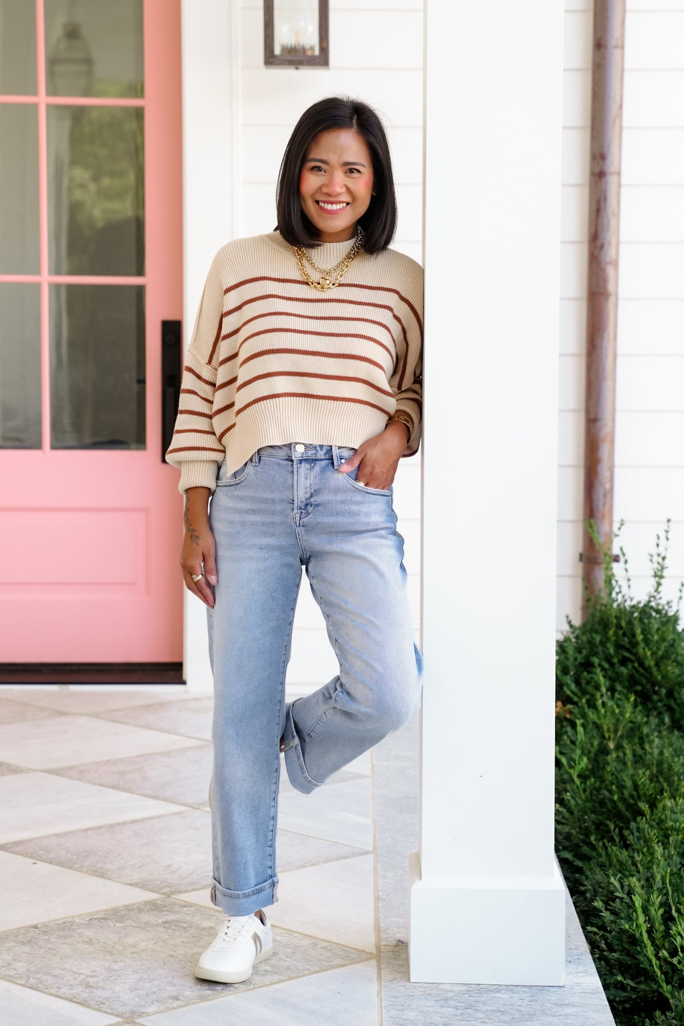 Risen Enchanted High Rise Light Wash Cuffed Barrel Jeans