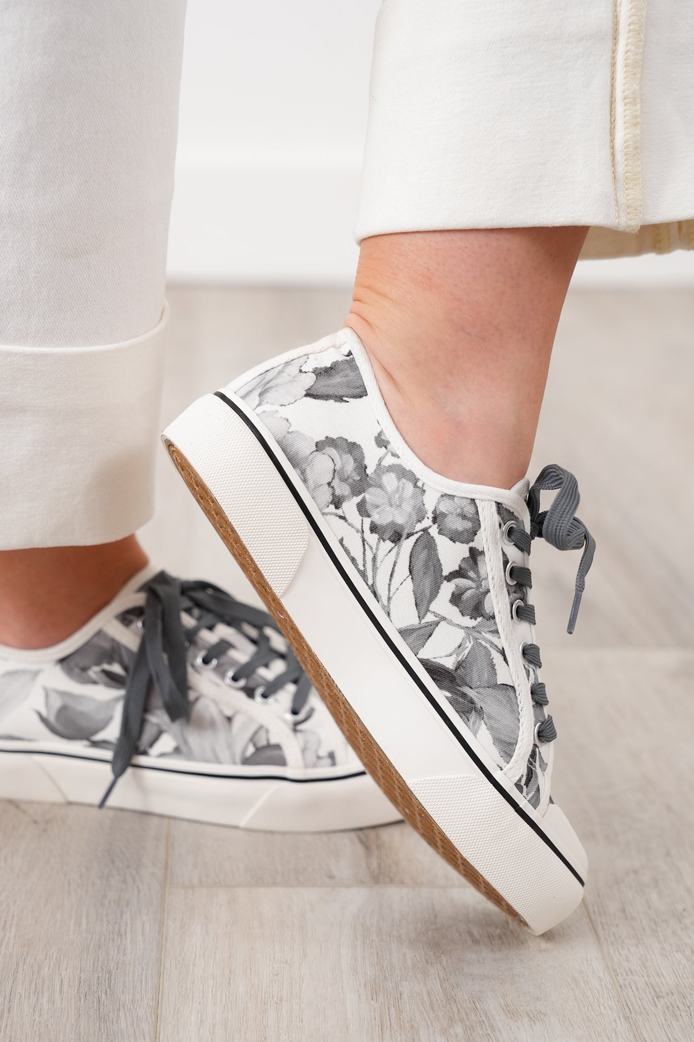 Corky's "Waiting List" Floral Canvas Platform Sneaker