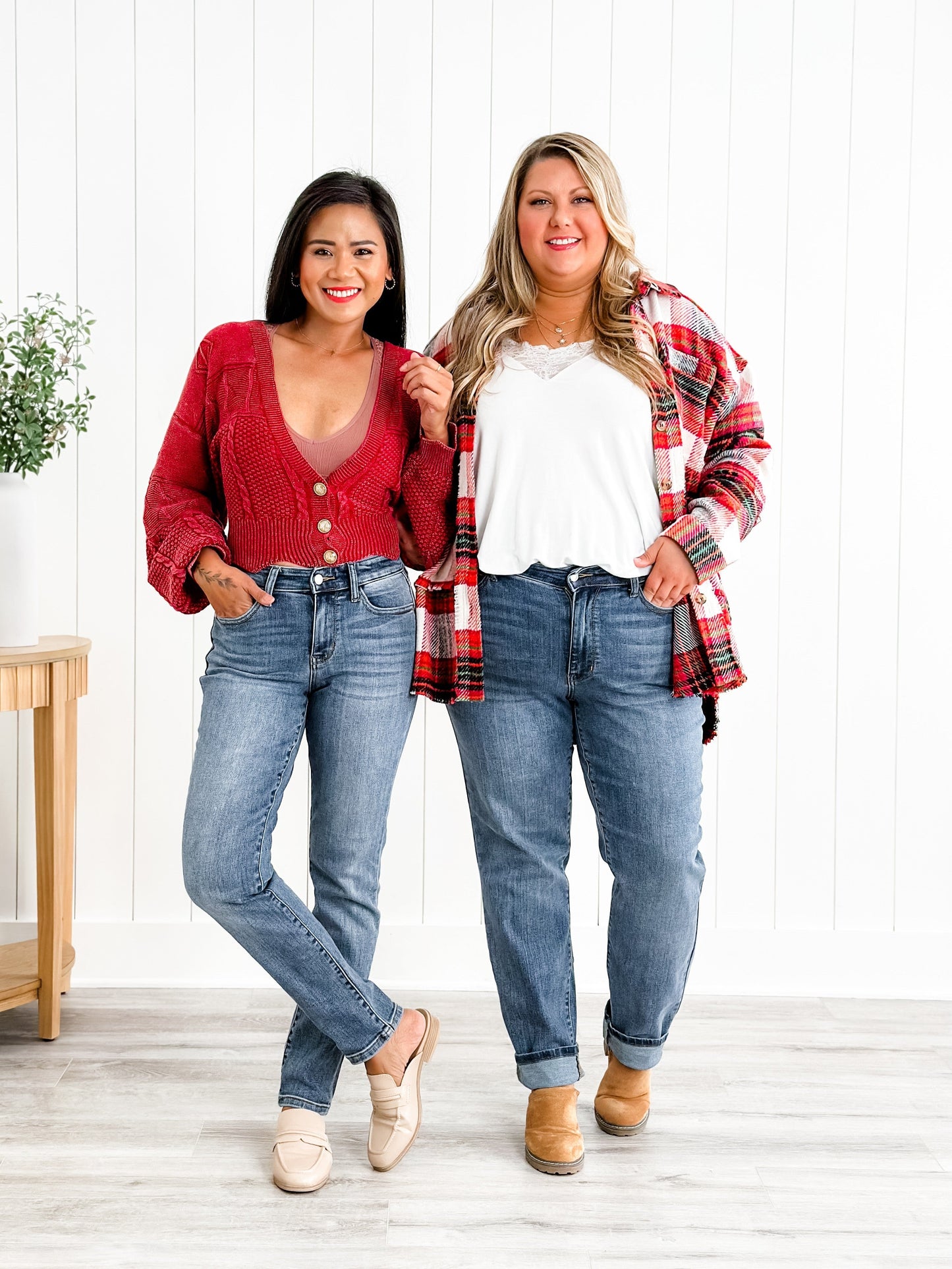 Judy Blue Friends Forever Medium Wash Mid Rise Classic Slim Fit Jeans