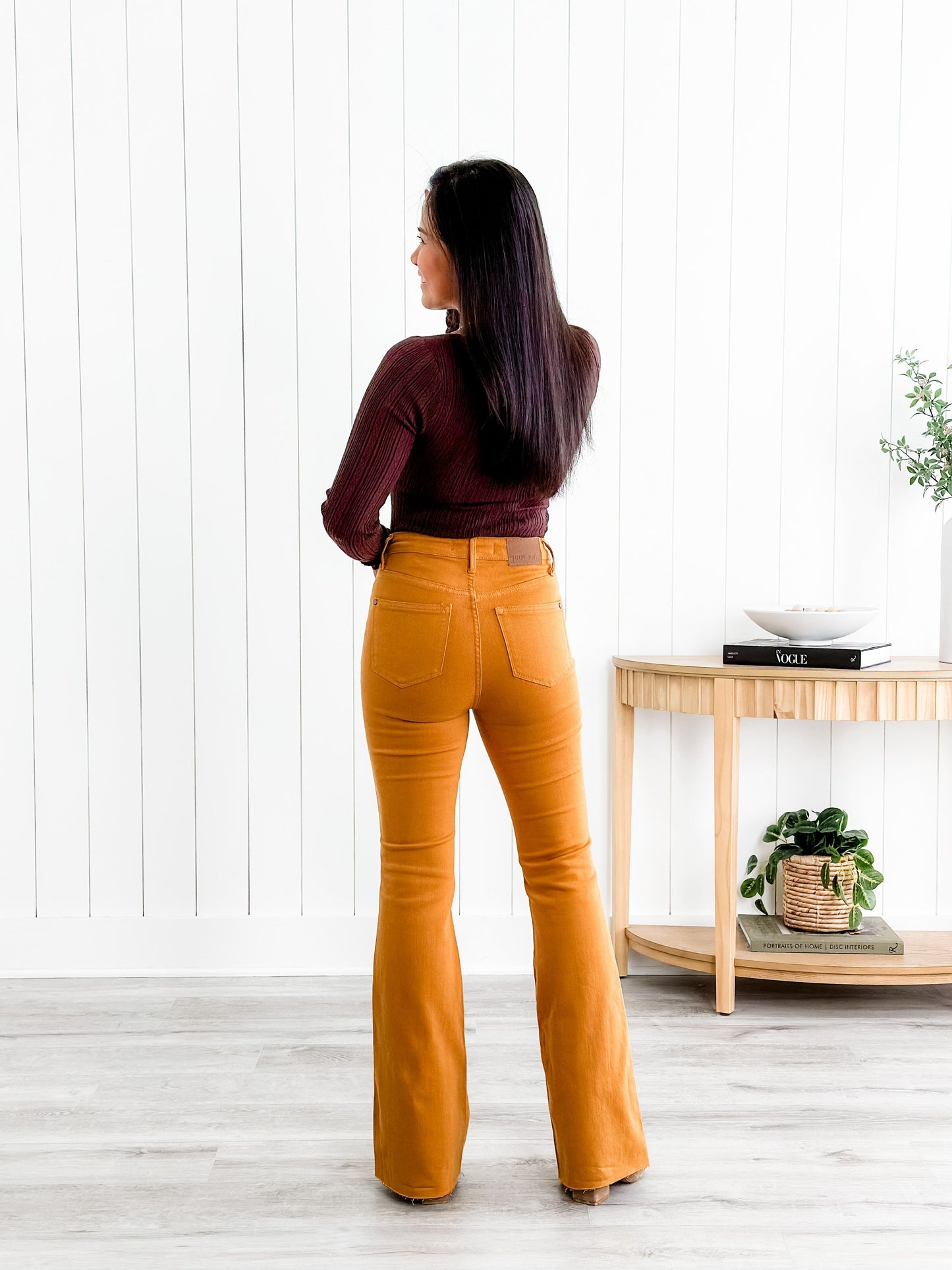Judy Blue Goldilocks Marigold High Rise Tummy Control Flare Jeans
