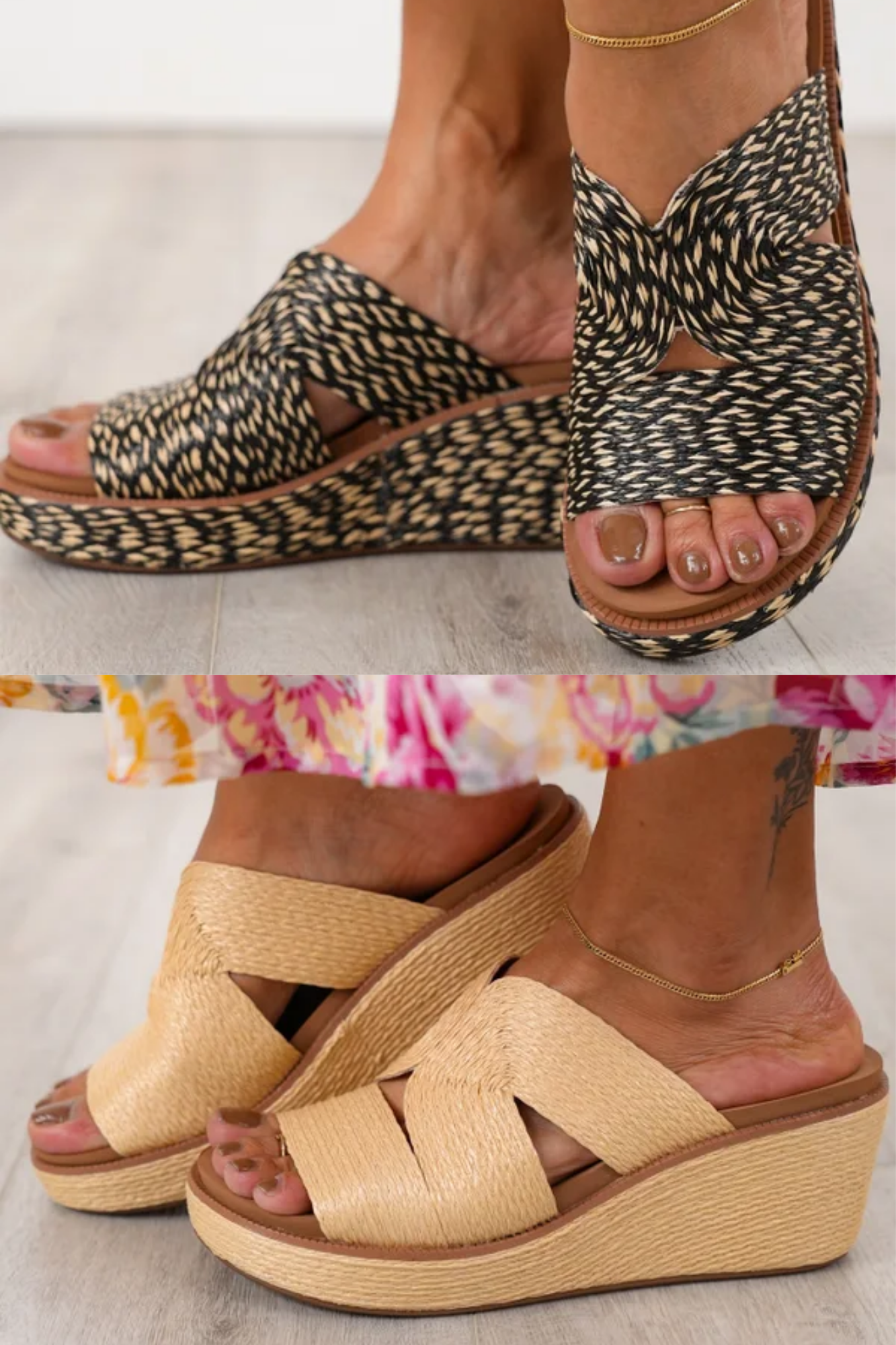 Corky's "Golden Hour" Woven Chic Wedge Heel