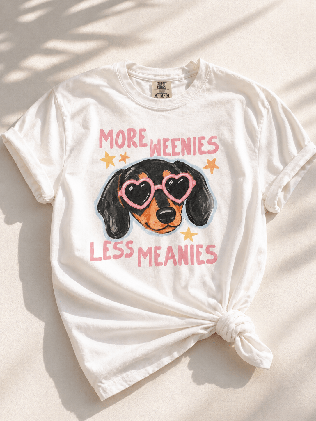 Plus/Reg Short Sleeve "More Weenies..." Graphic Tee - Freckled Poppy