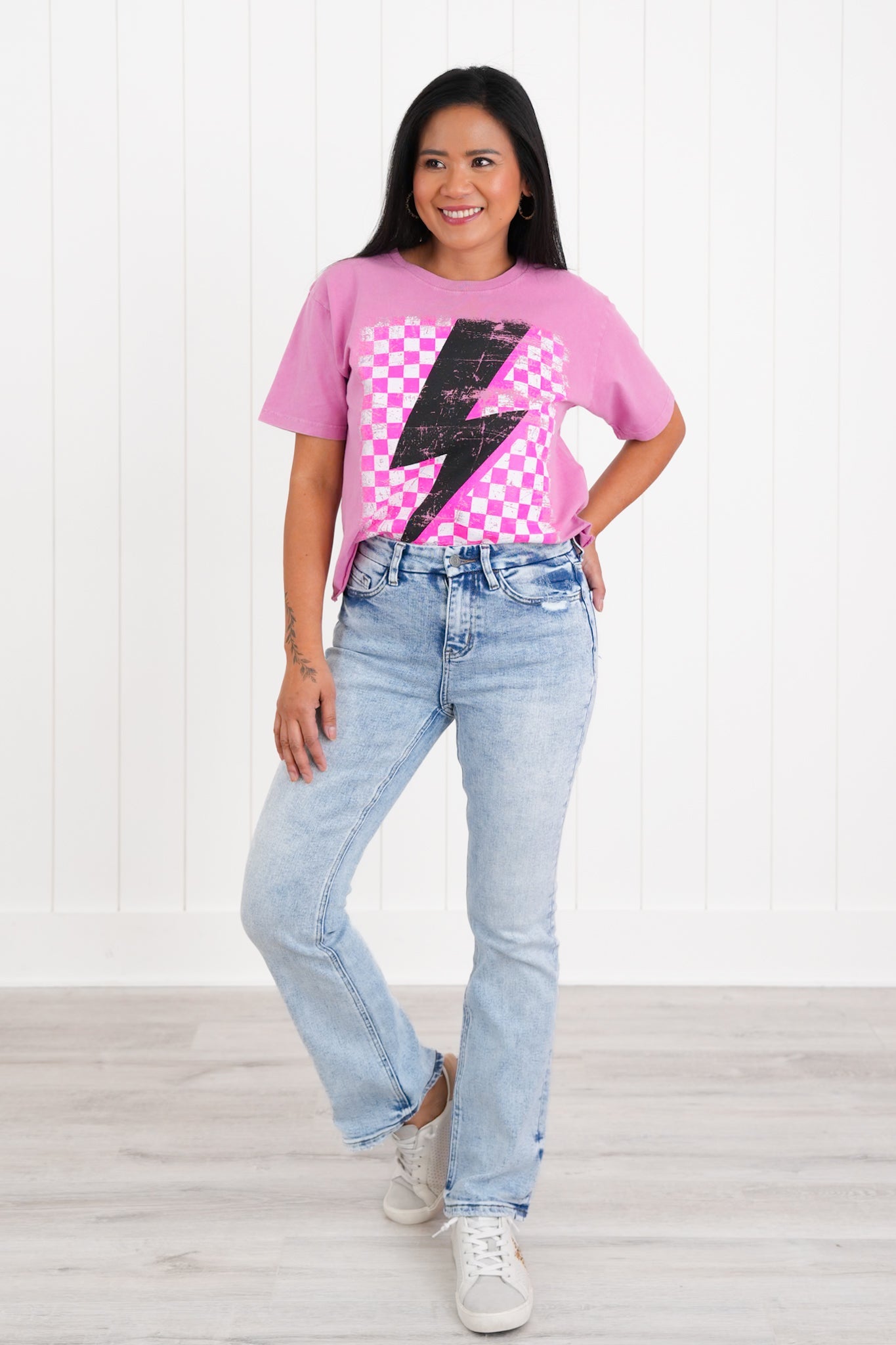 Vervet High Rise Vintage Wash Seamless Bootcut Jeans
