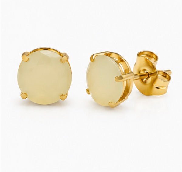 TOVA Basics Studs Gold Tone Crystal Earring - Freckled Poppy