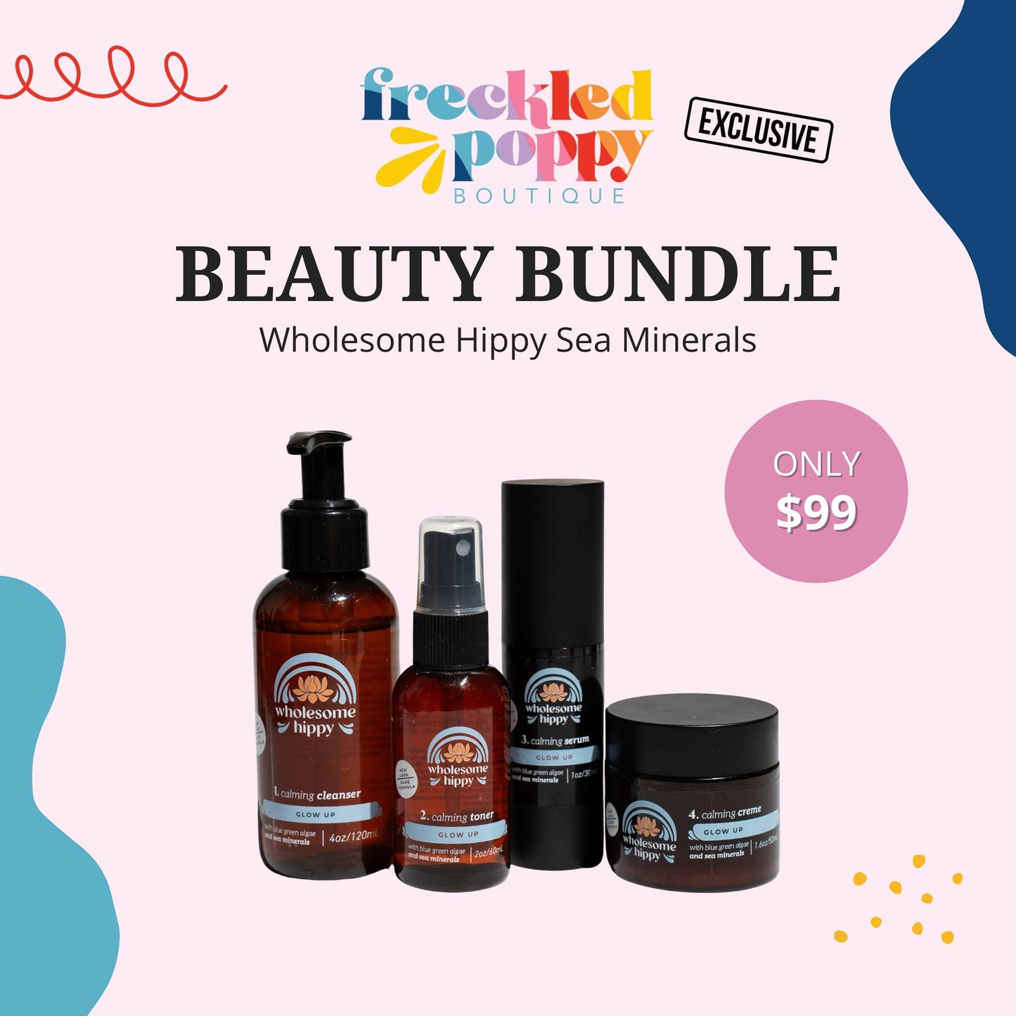 Restocks! Wholesome Hippy Freckled Poppy Exclusive Beauty Bundle