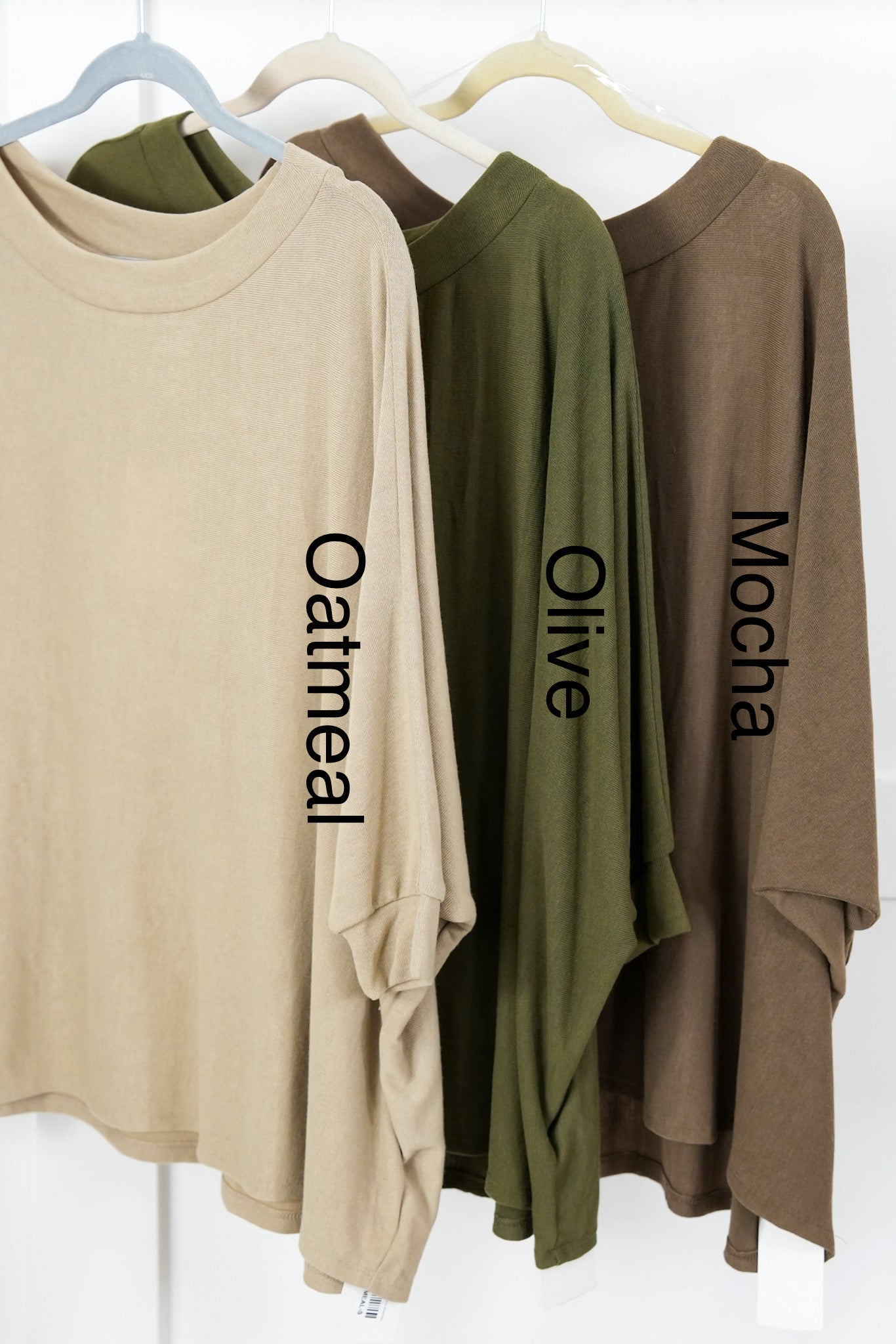 Door Buster! Plus/Reg Knit 3/4 Dolman Sleeve Round Neck Top