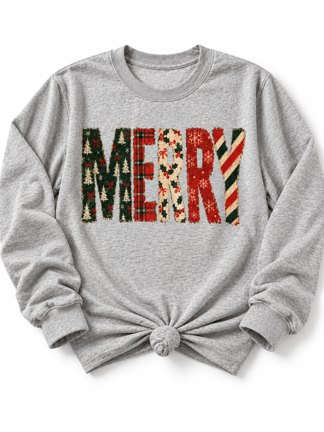 Plus/Reg "Merry" Christmas Graphic Sweatshirt - Freckled Poppy