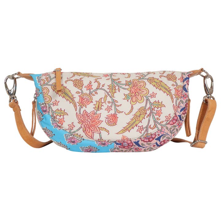 Latico Crosby Floral Leather Sling Bag - Freckled Poppy