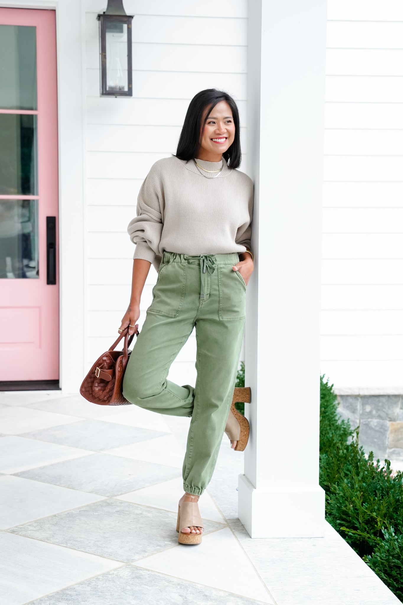 Mica High Rise Green Joggers