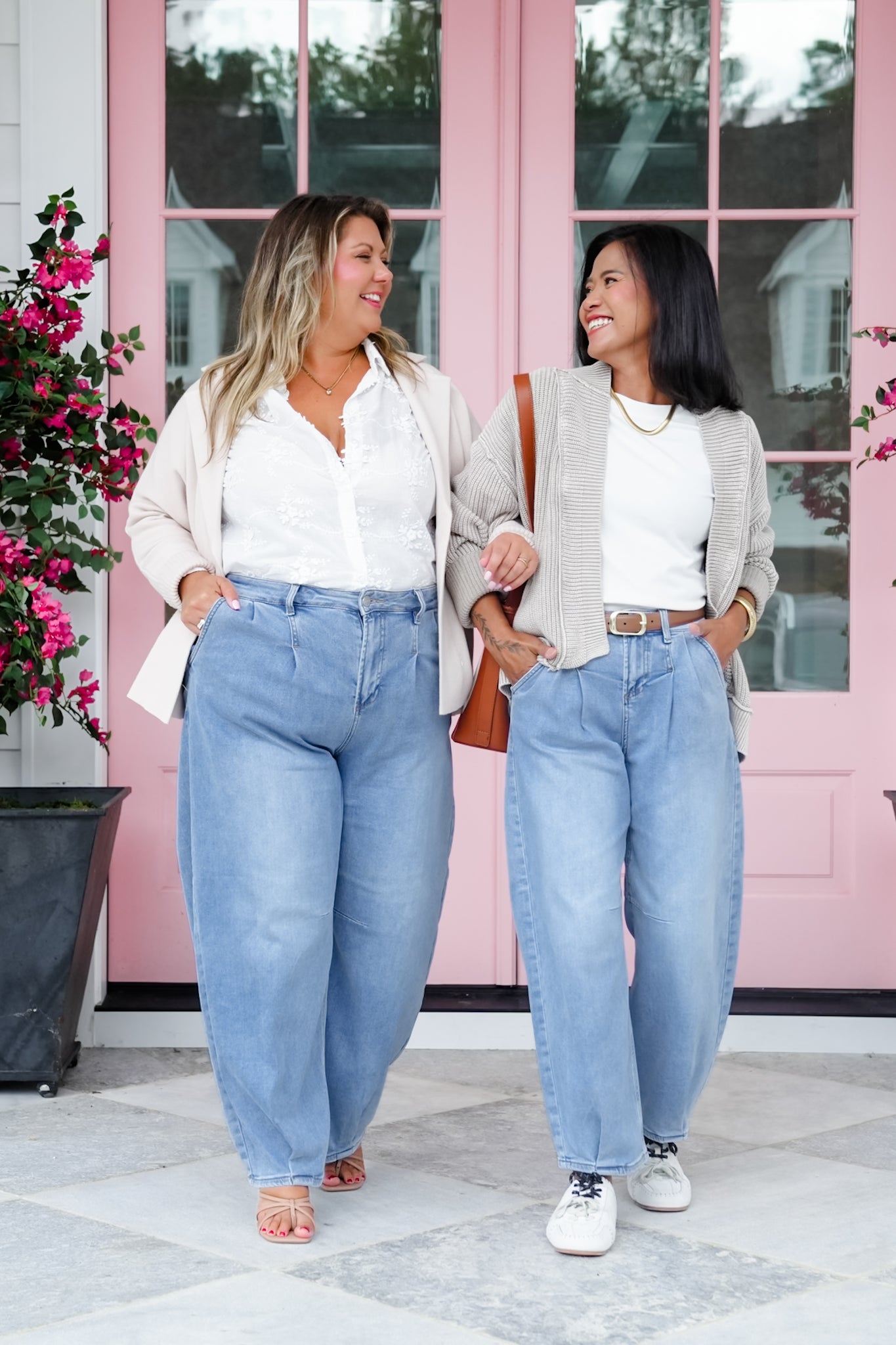 Risen The Easy Street Wide-Leg Pleated Barrel Jeans
