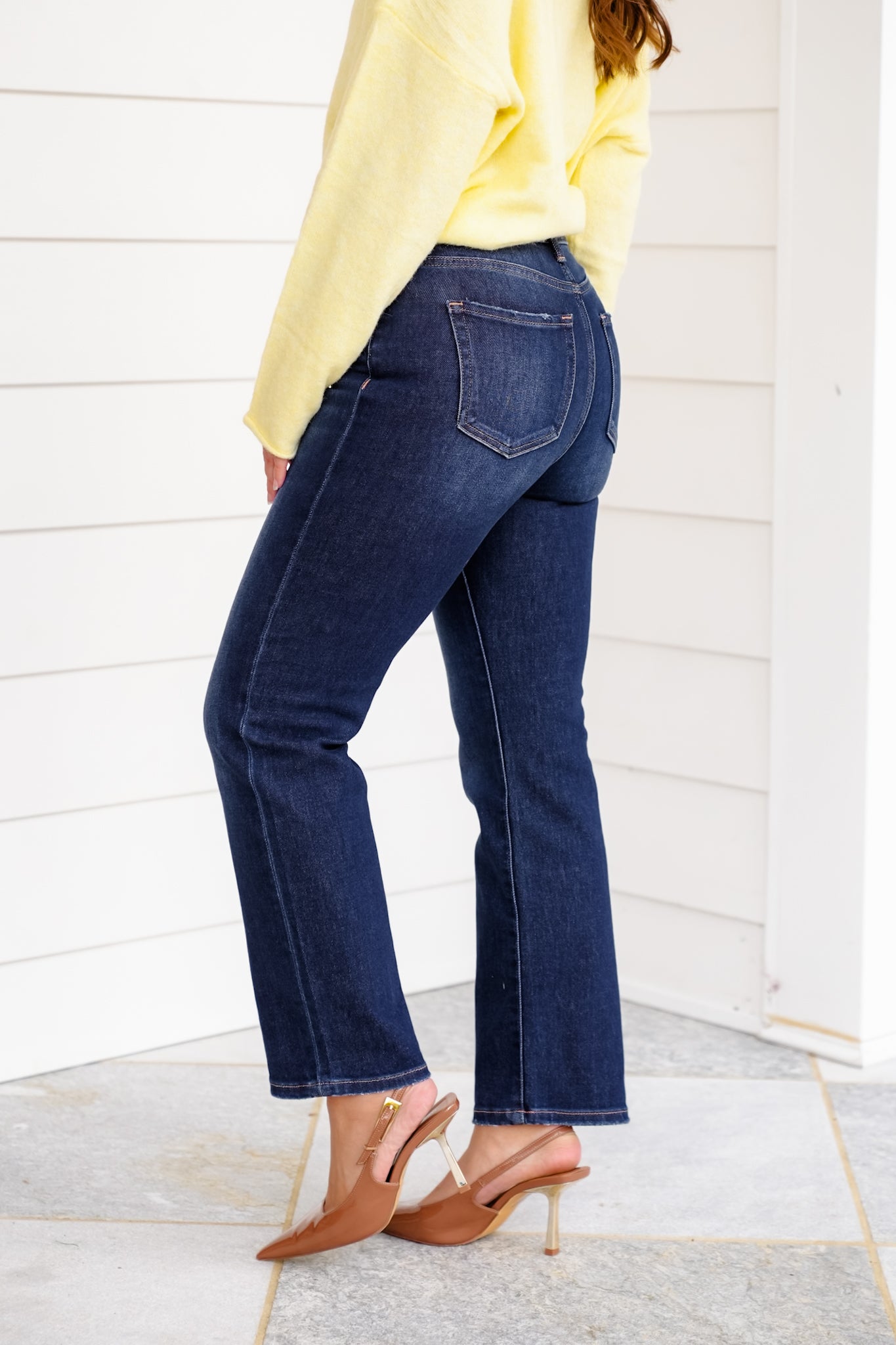 J21 Eleven By Risen High Rise Dark Wash Straight Leg Jeans
