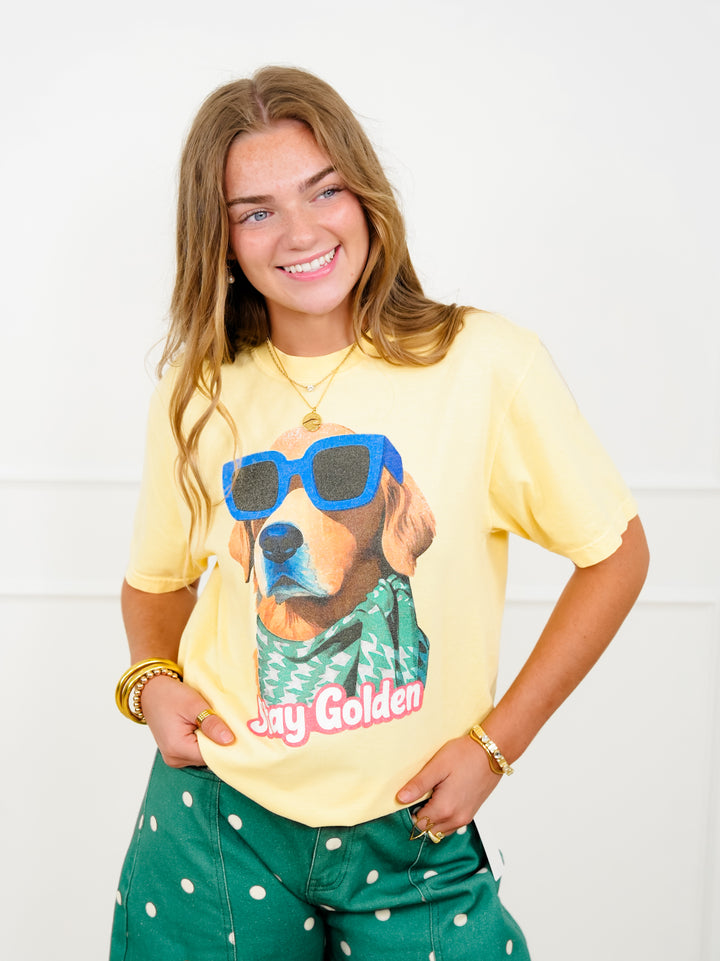 Plus/Reg Short Sleeve "Stay Golden" Graphic Tee