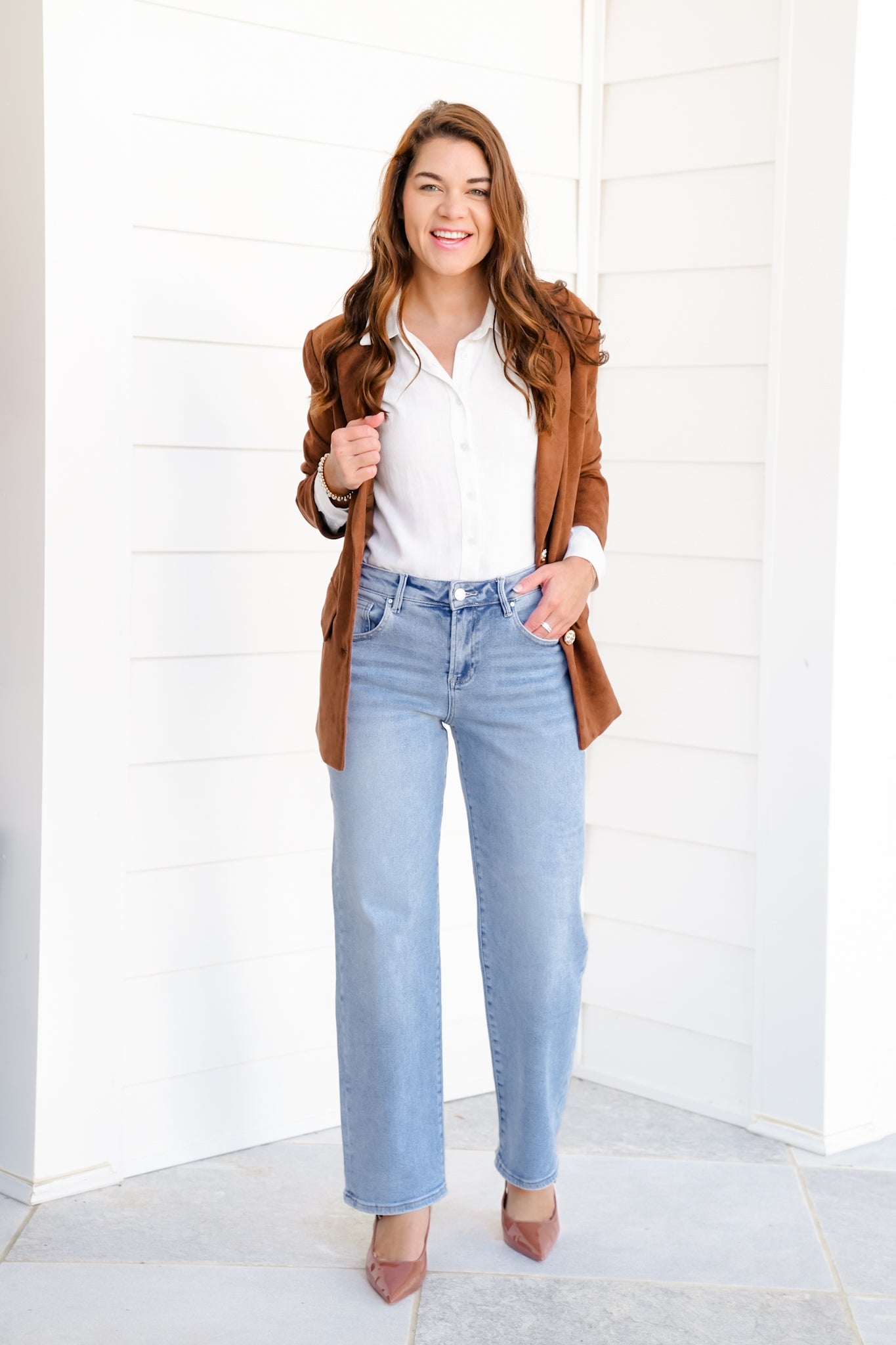 Risen Enchanted High Rise Light Wash Cuffed Barrel Jeans