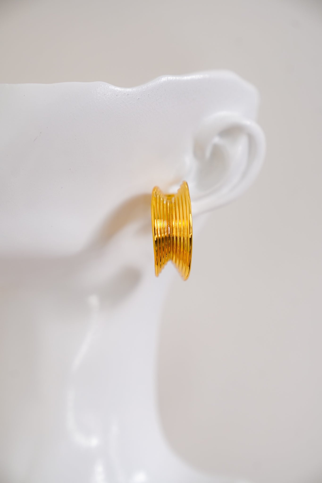 Jess Lea Golden Ripple Hoop Earrings