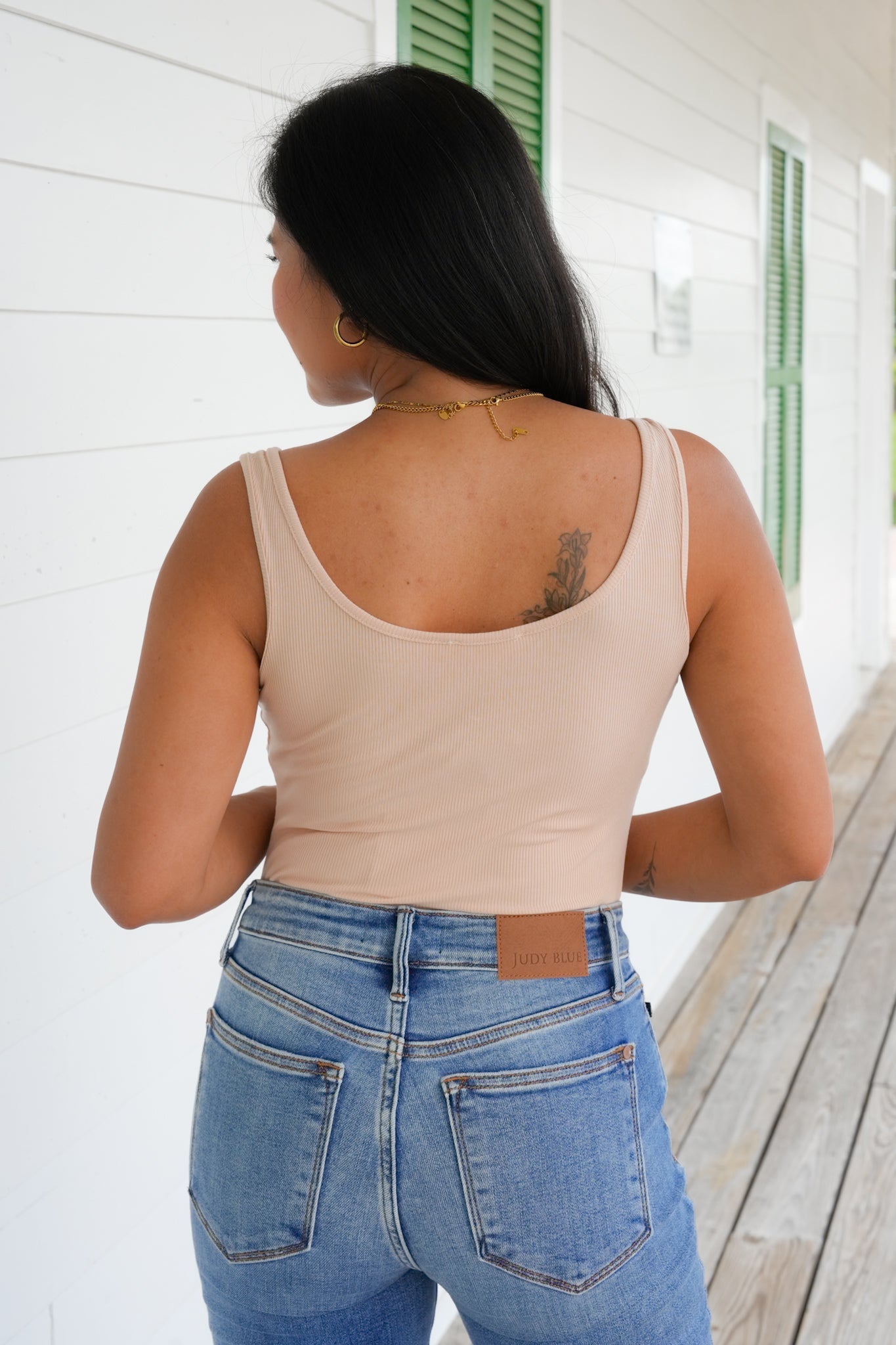 Ribbed Knit Sleeveless Scoop Neck Bodysuit (Multiple Colors)