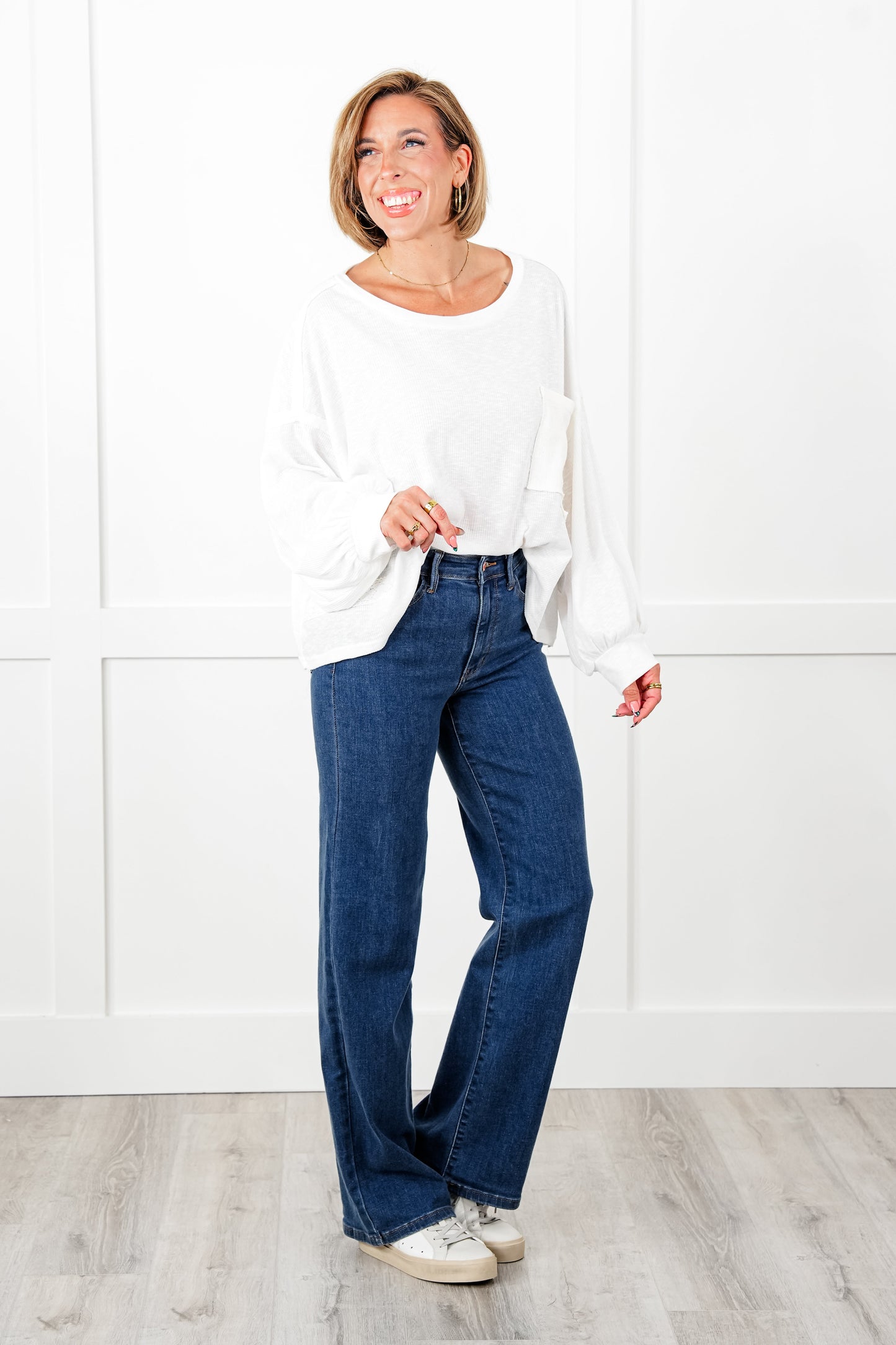 Judy Blue High Rise Medium Wash Vintage Wide Leg Jeans