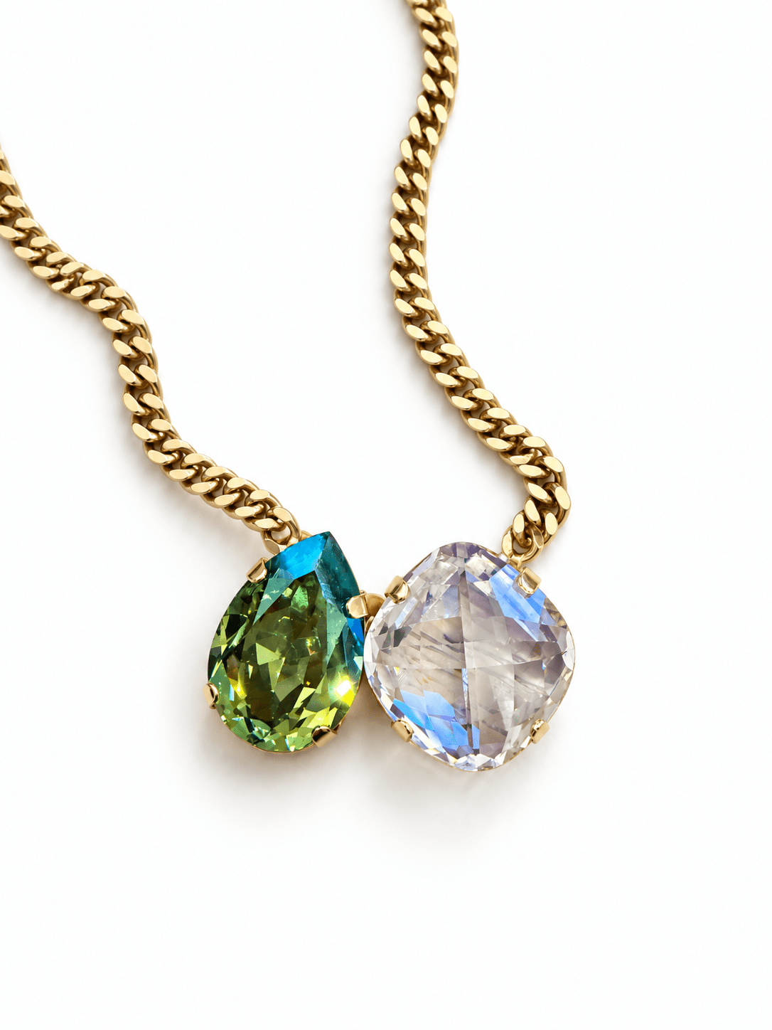 TOVA Gia Crystal Gold Necklace - Freckled Poppy