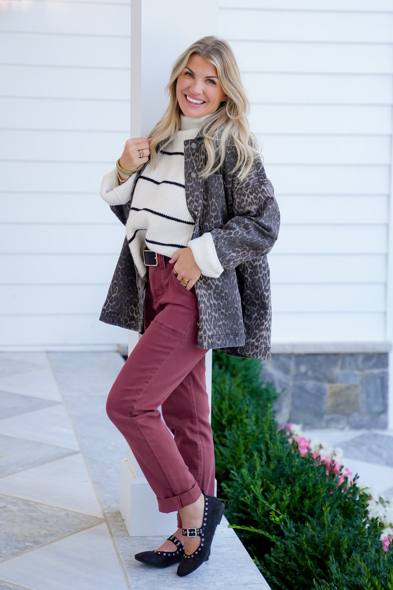 Judy Blue High Rise Burgundy Cuffed Jeans