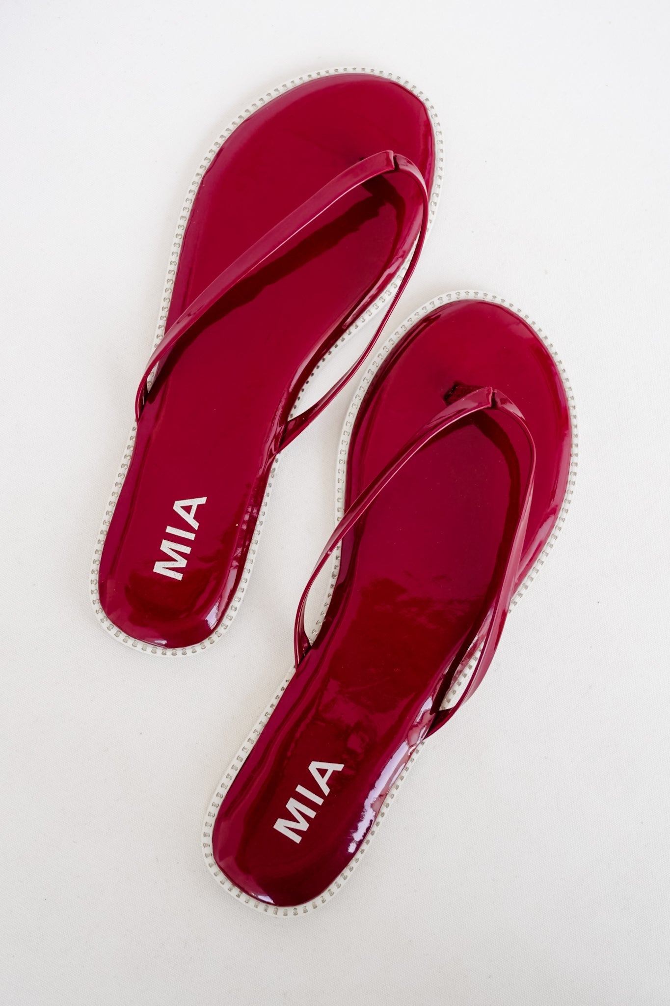 MIA Crystal Paved Design Flip Flops