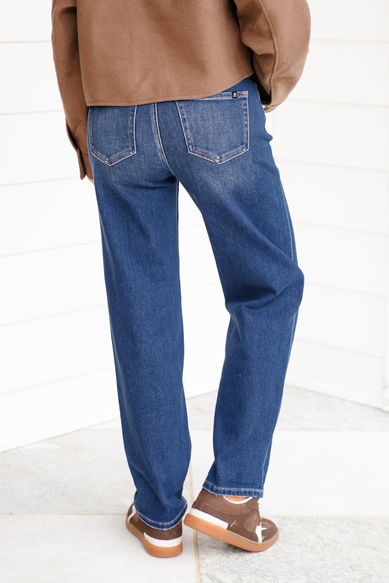 J21 Eleven By Risen Mid Rise Dark Wash Cuffed Boyfriend Jeans