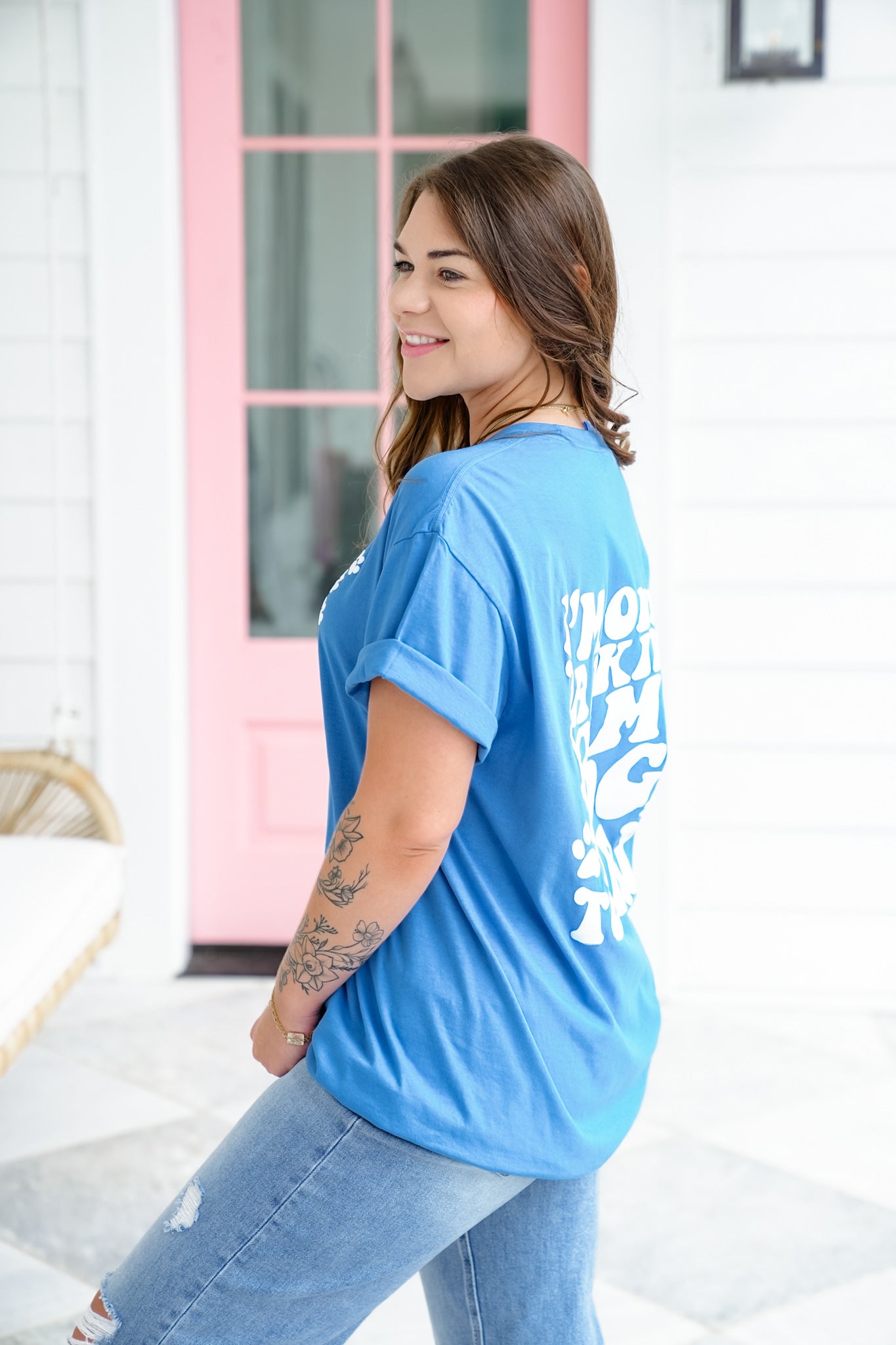 Plus/Reg Short Sleeve "I'm Only Talking To My Dog Today" Graphic Tee