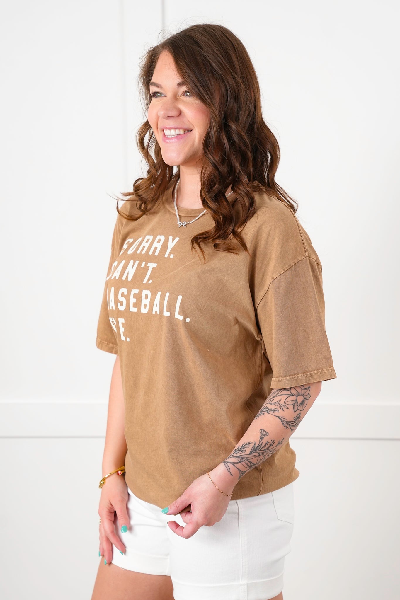Short Sleeve "Sorry. Can't. Baseball. Bye." Graphic Tee