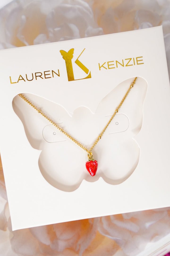 Lauren Kenzie Strawberry Shortcake Necklace