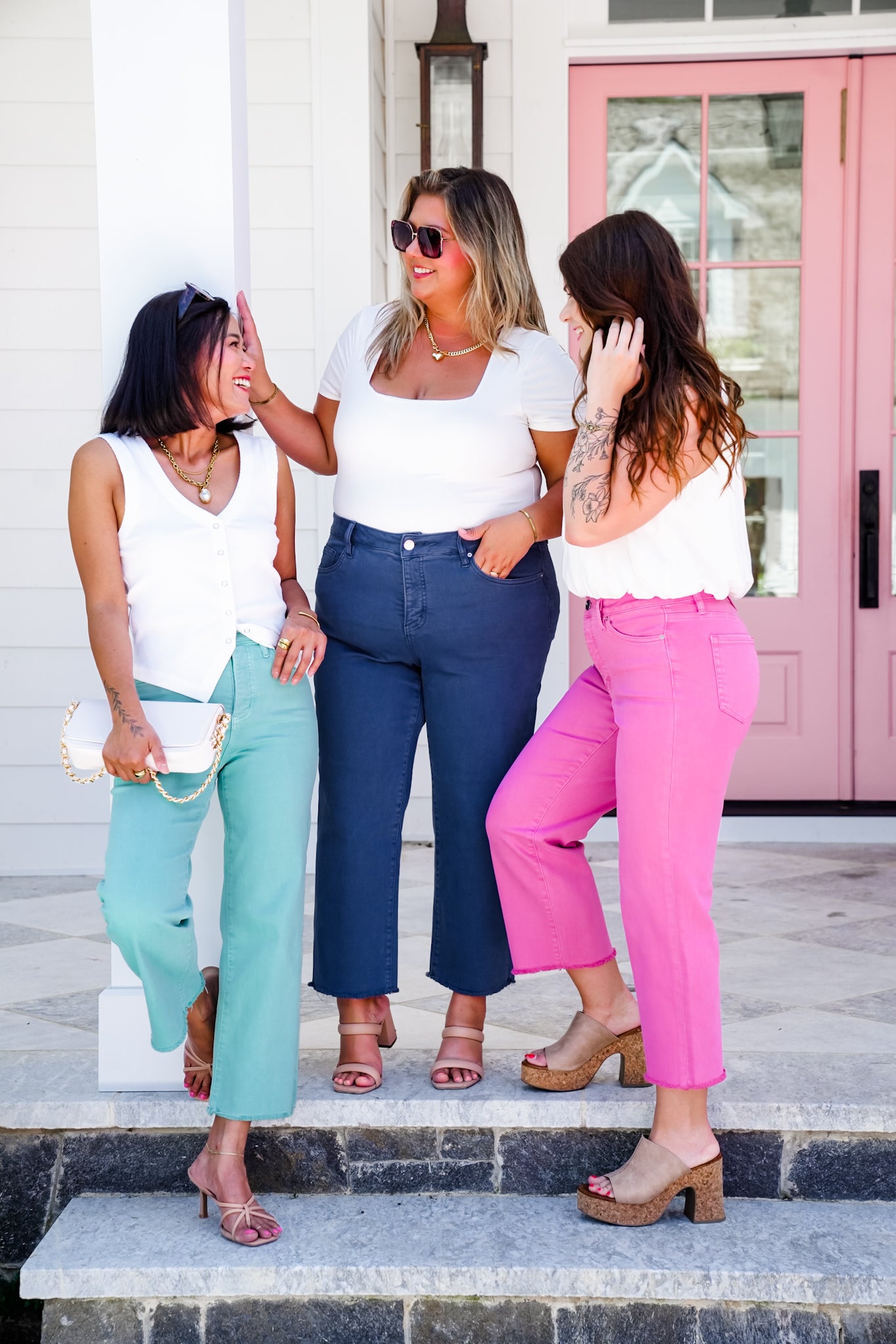 RFM High Rise Cropped Wide Leg Jeans