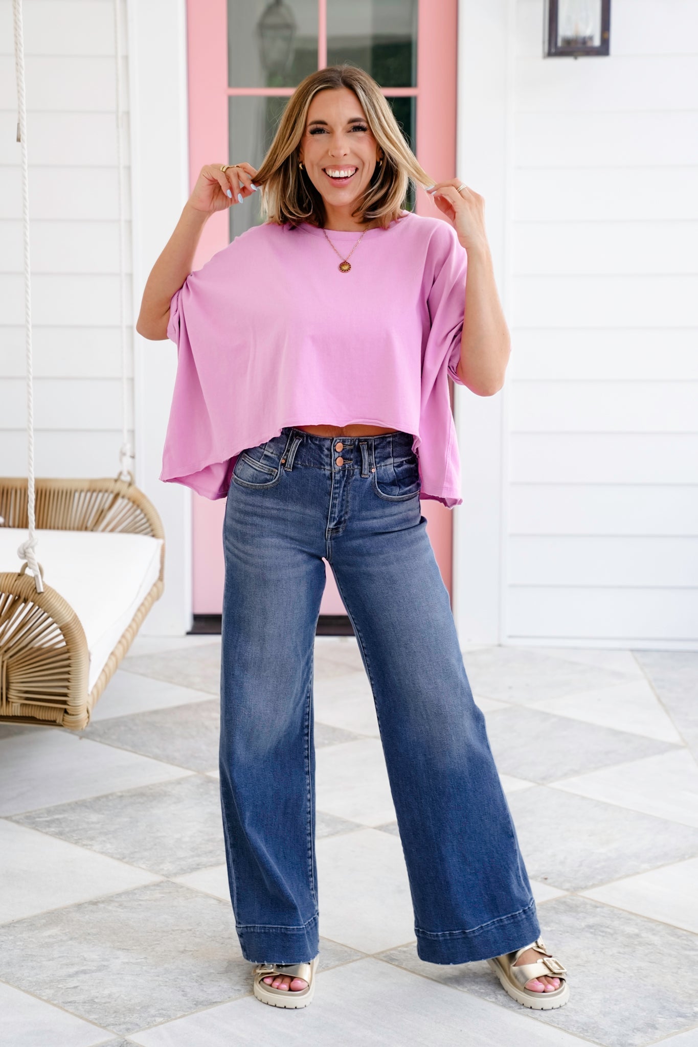 Door Buster! Zenana Oversized Cotton Round Neck Box Tee