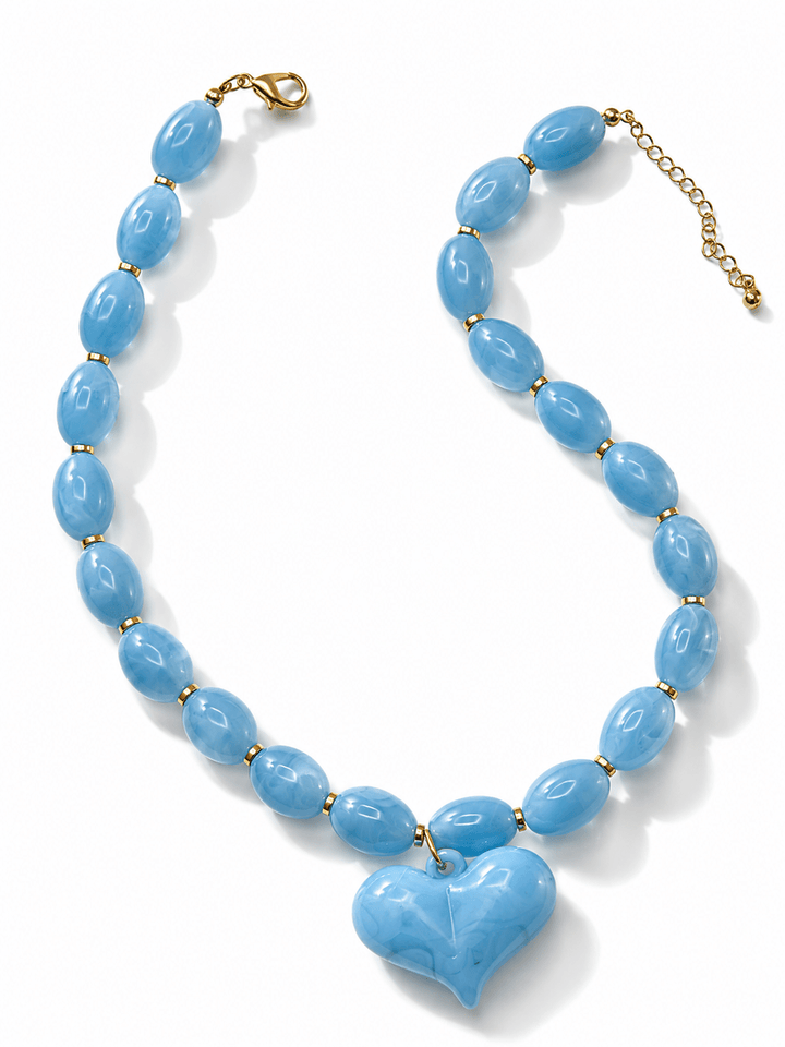 Gemelli Roxie Turquoise Heart Pendant Necklace - Freckled Poppy