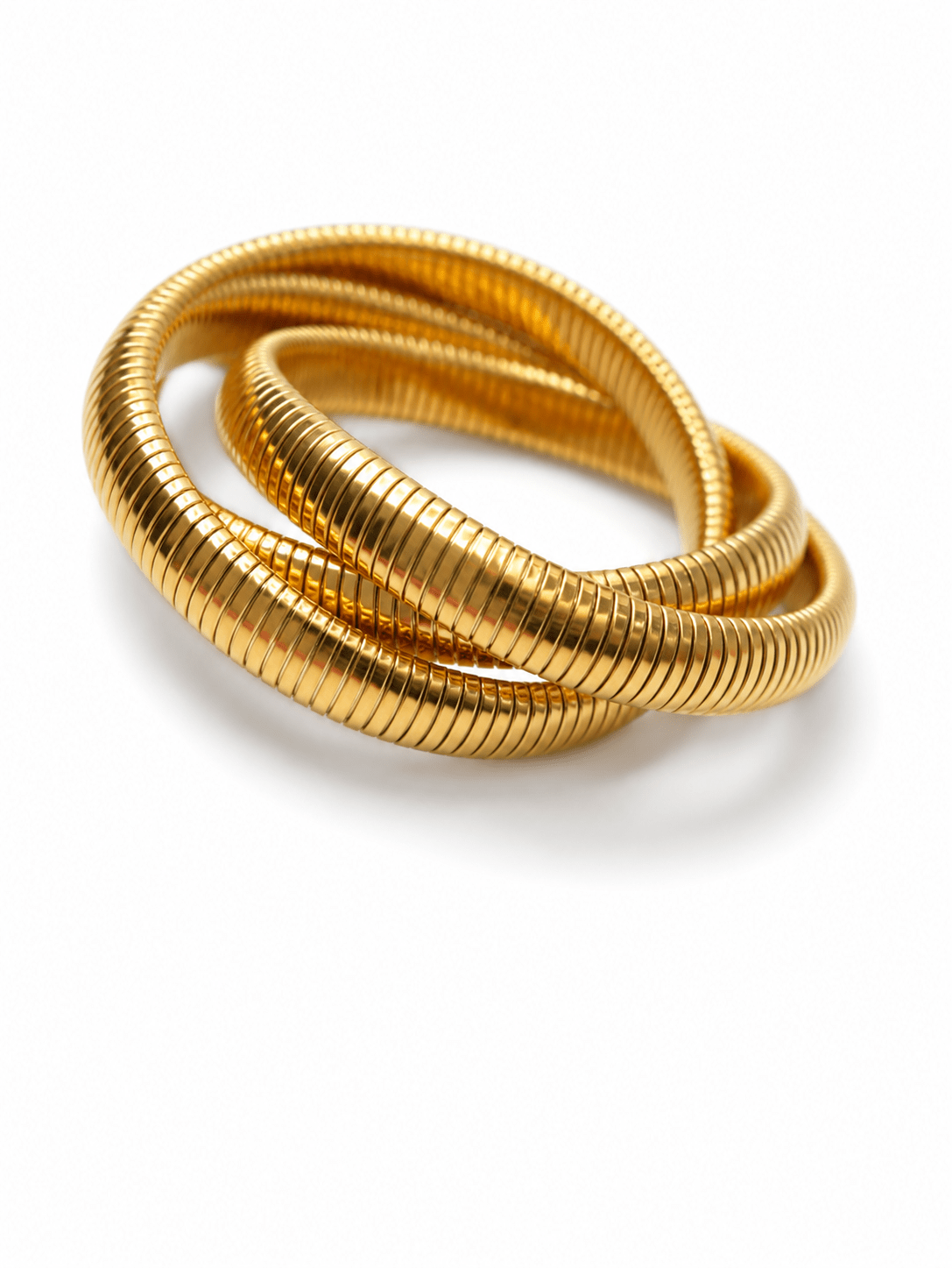 Golden Serpent Coil Bracelet - Freckled Poppy