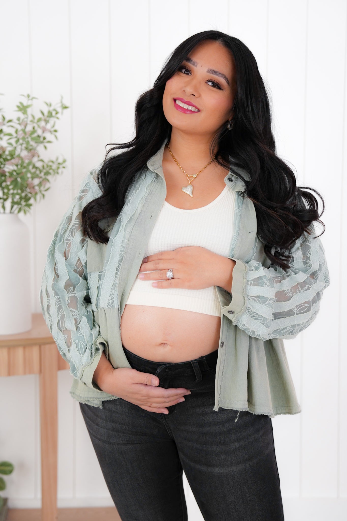 Judy Blue Maternity Non-Distressed Black Skinny Jeans