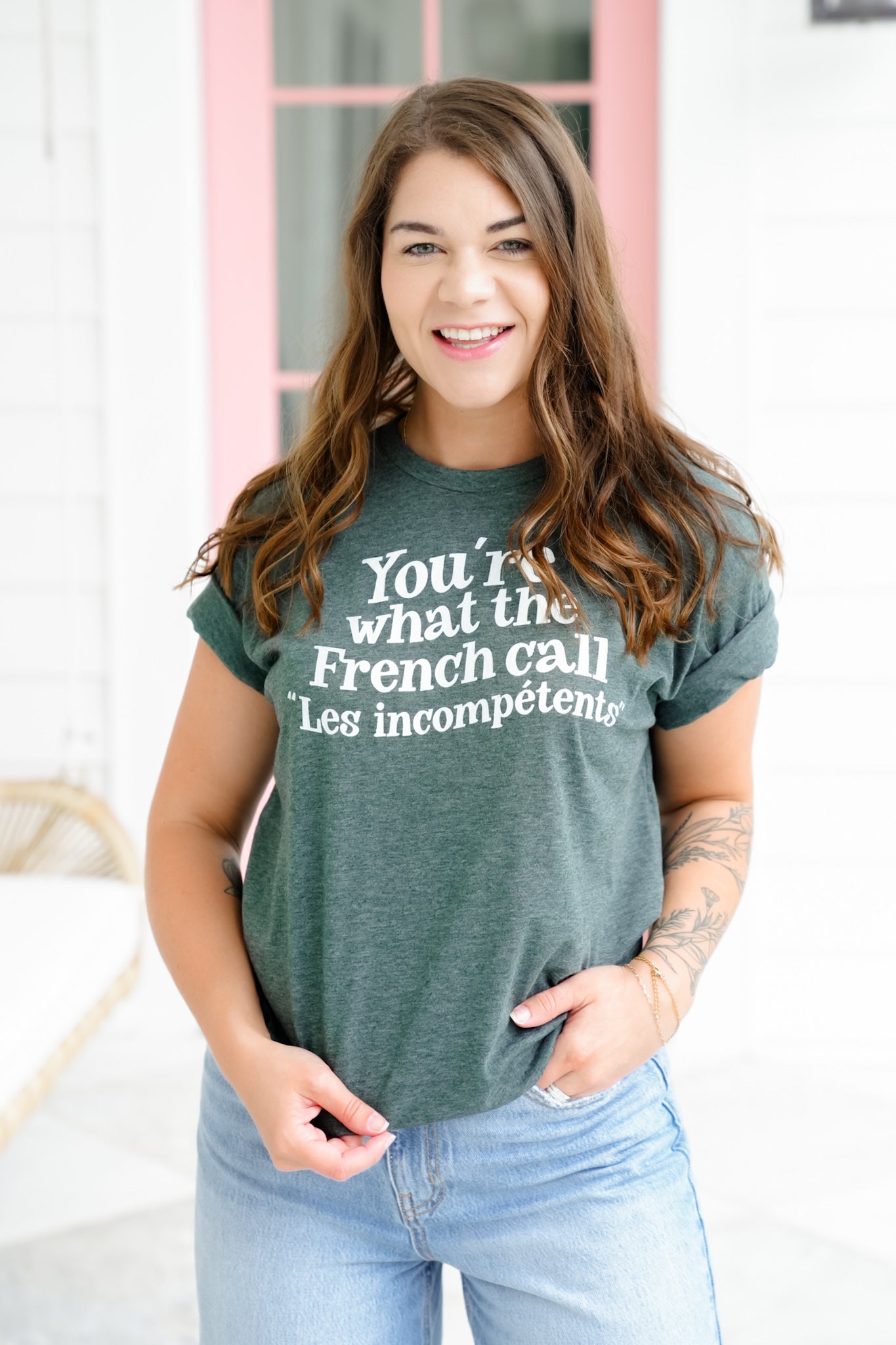 Plus/Reg Short Sleeve "You're What The French Call" Graphic Tee