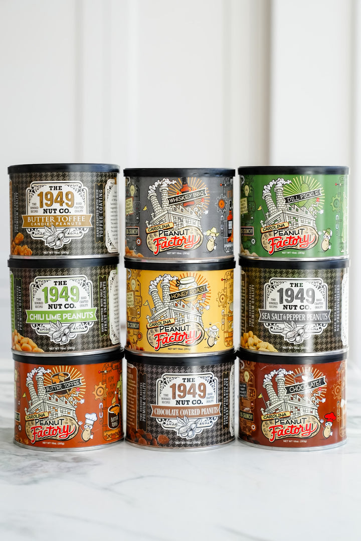 The 1949 Nut Co. Peanuts! Assorted 10oz Cans *Final Sale*