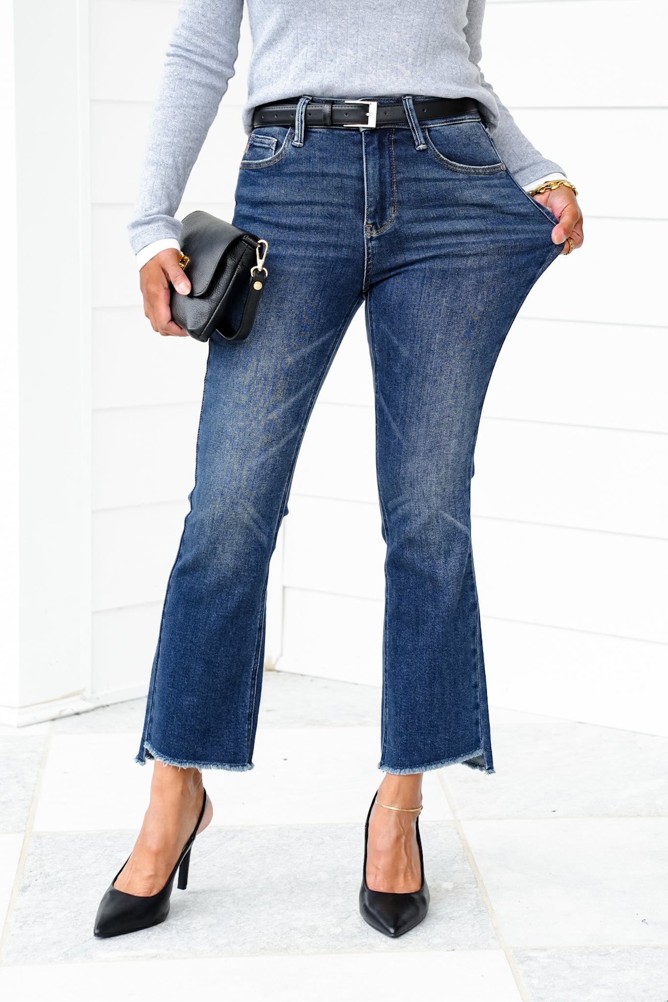 Judy Blue The Alex High Rise Dark Wash Kick Flare Jeans