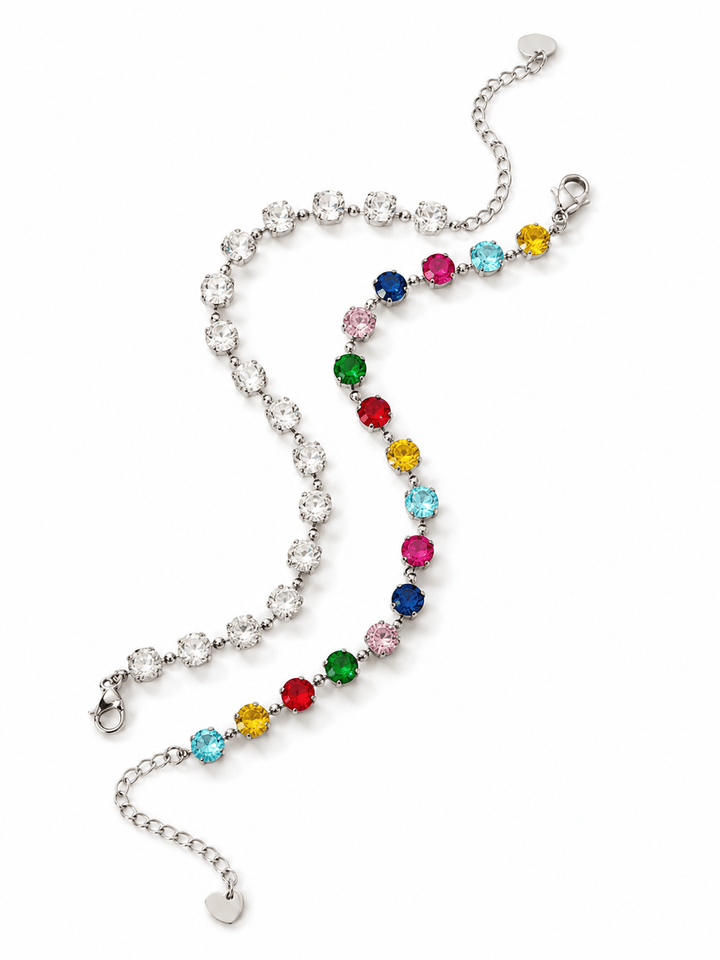 CZ Gemstone Tennis Bracelet - Freckled Poppy