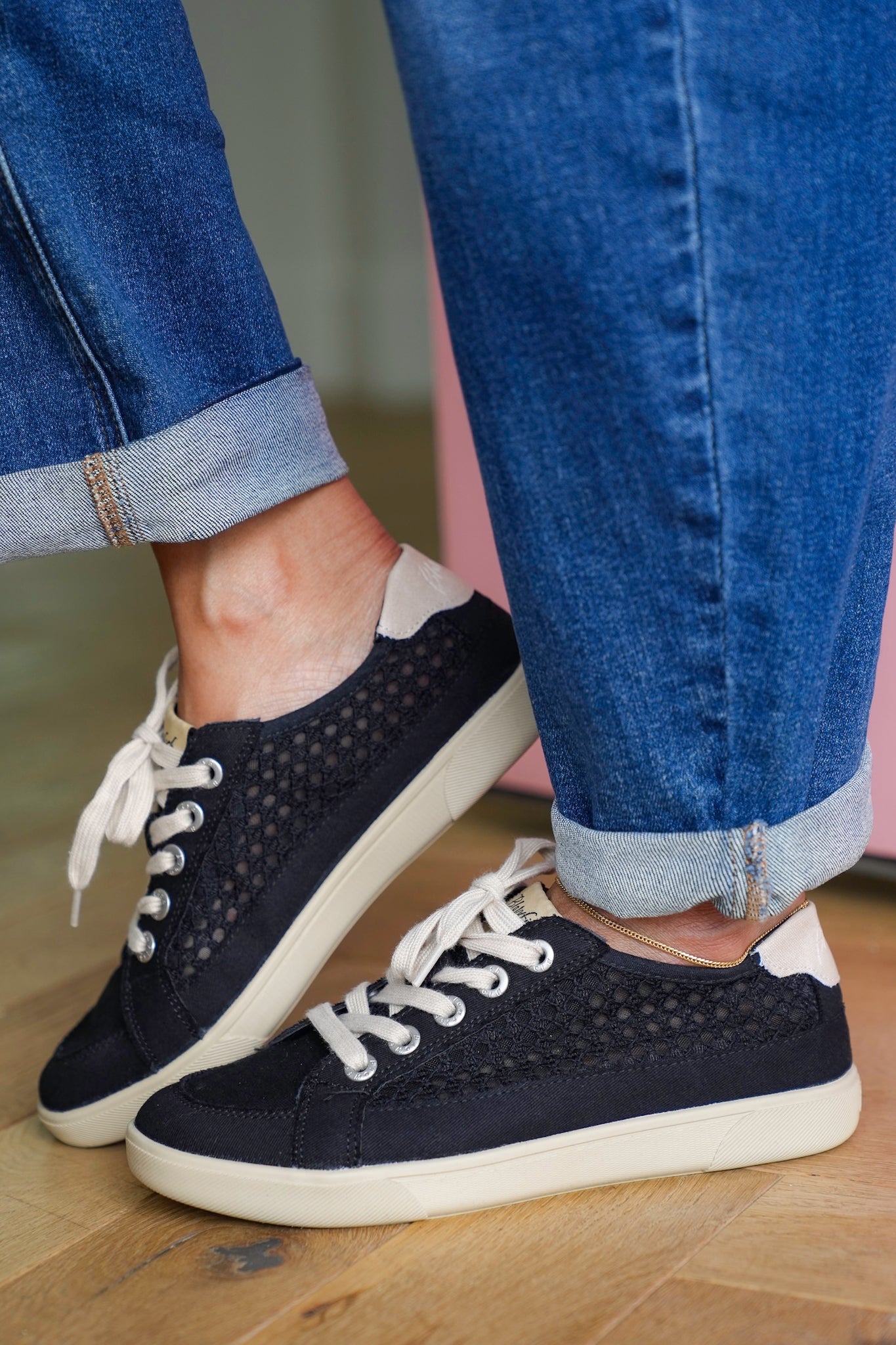 Blowfish Casual Lace Up Sneakers with Breathable Mesh Panel