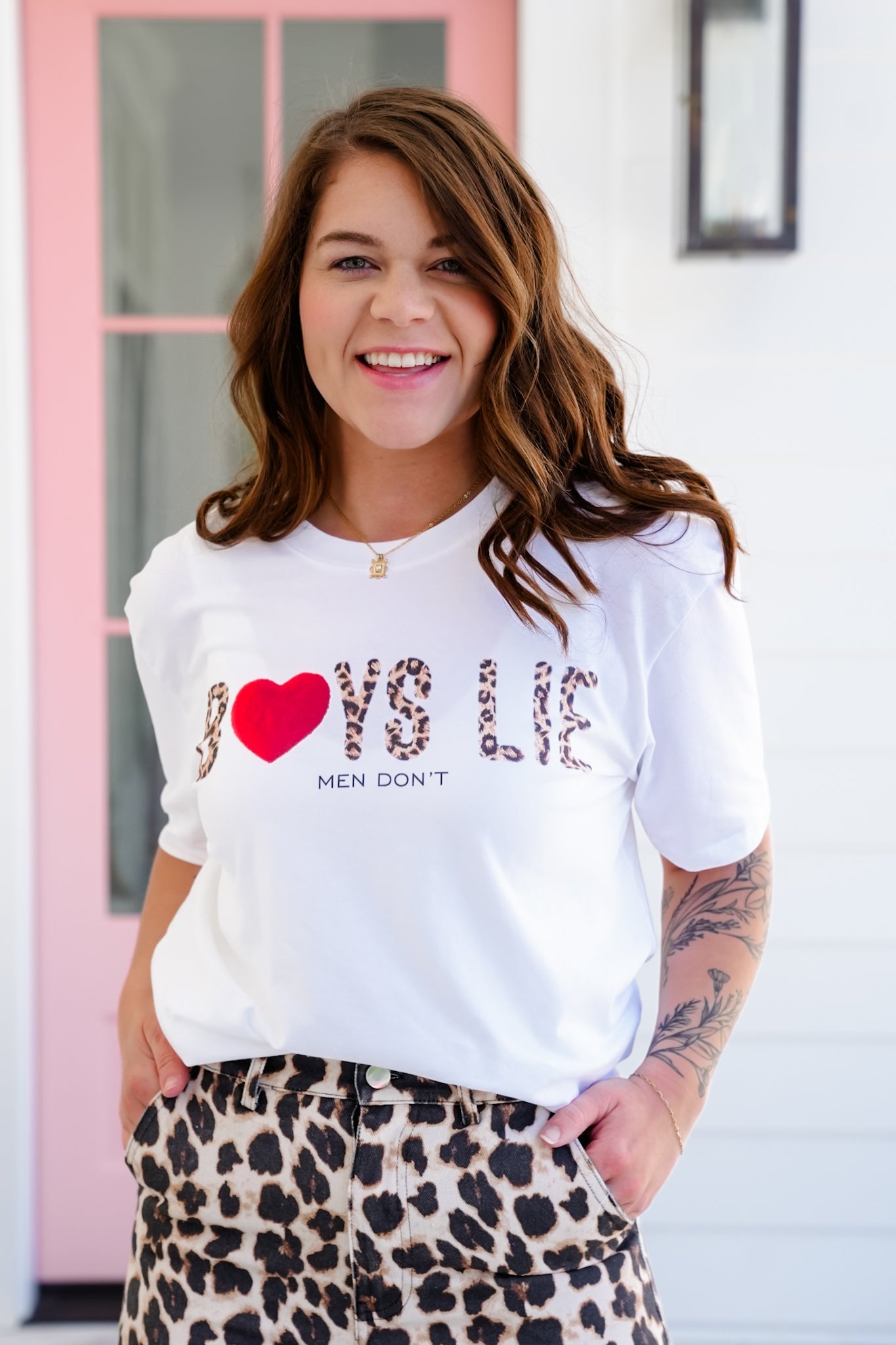Plus/Reg Short Sleeve "Boys Lie Men Don't" Graphic Tee