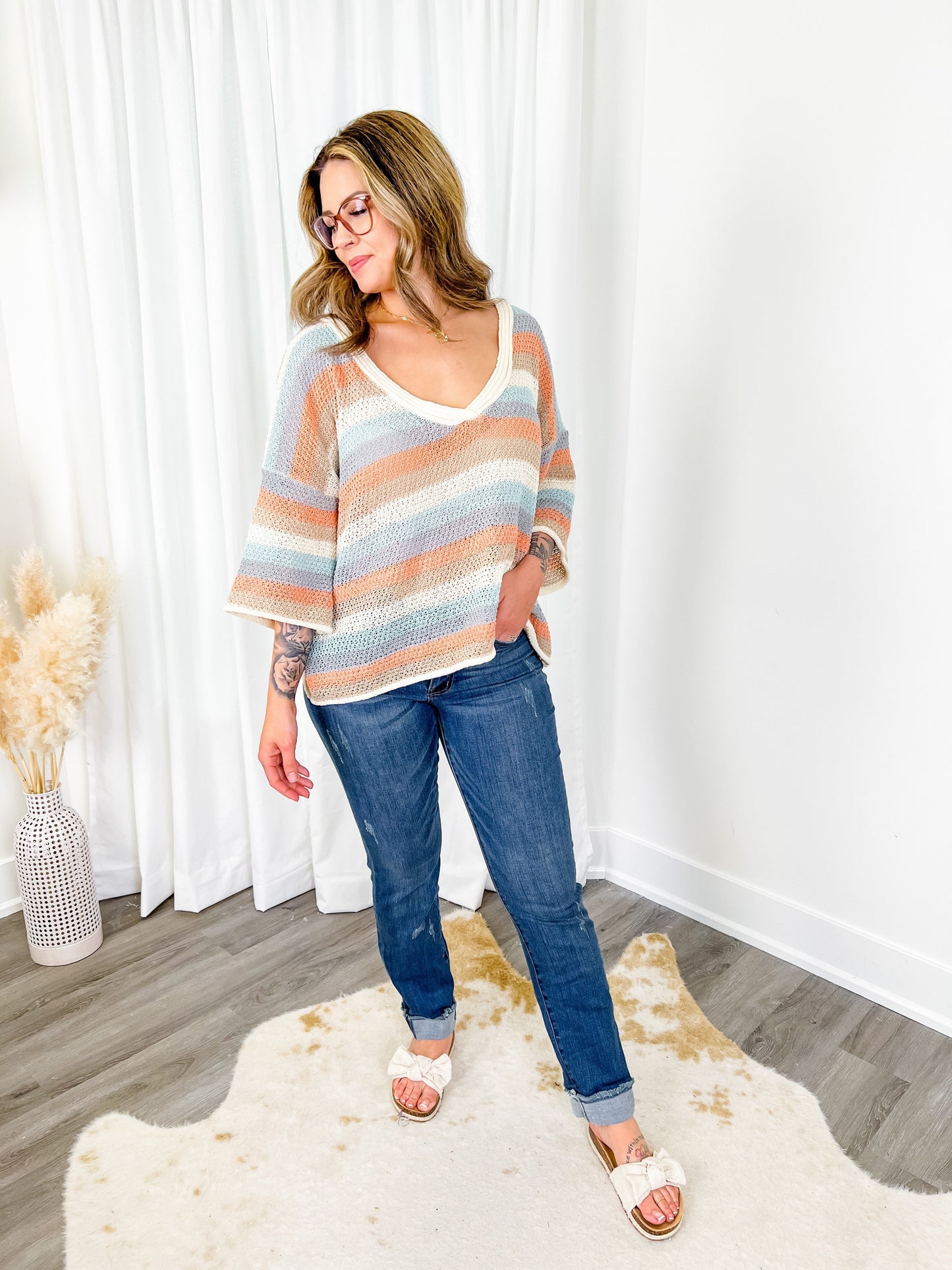 Judy Blue midrise double cuff long boyfriend